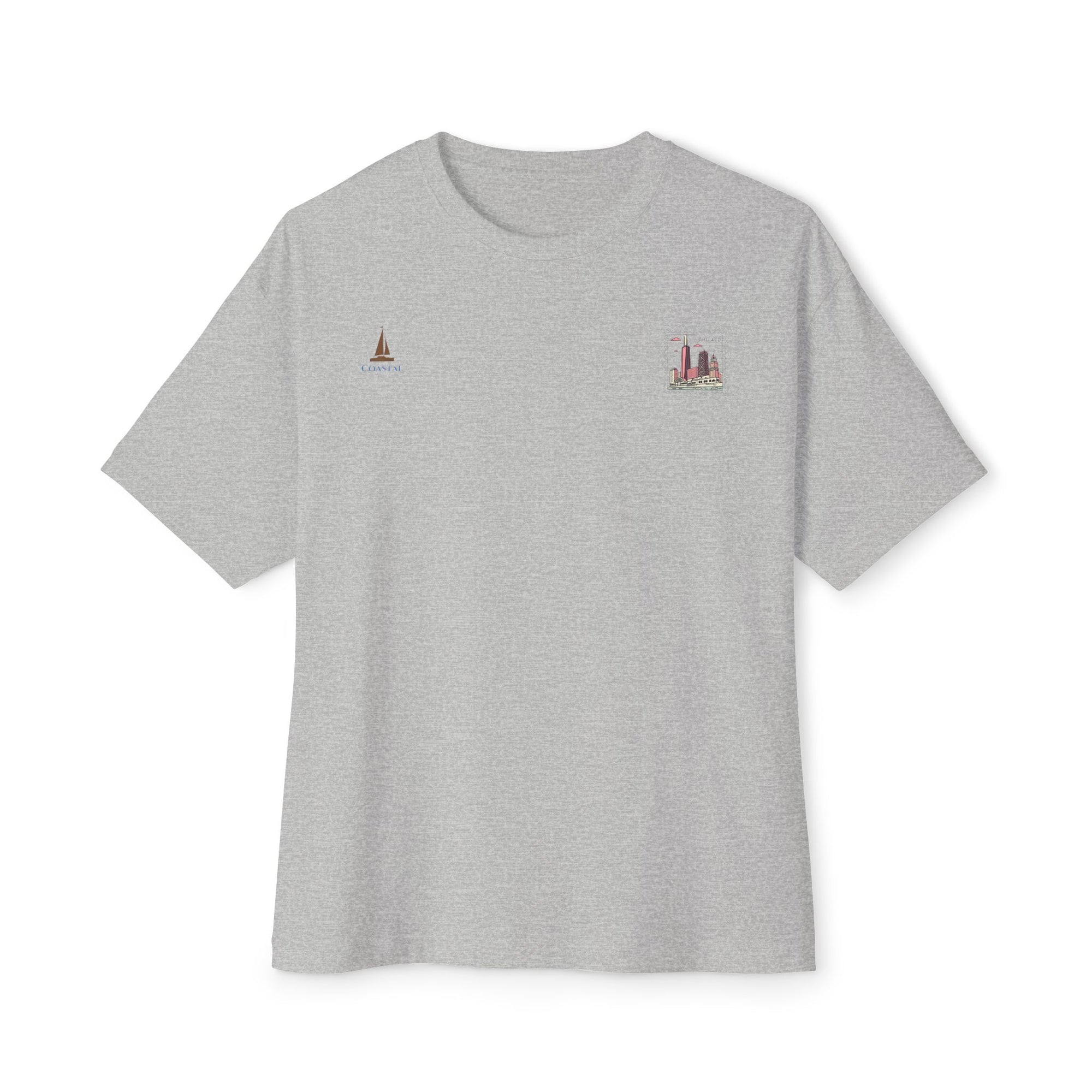 Unisex Oversized Stamped Chicago  Boxy Tee