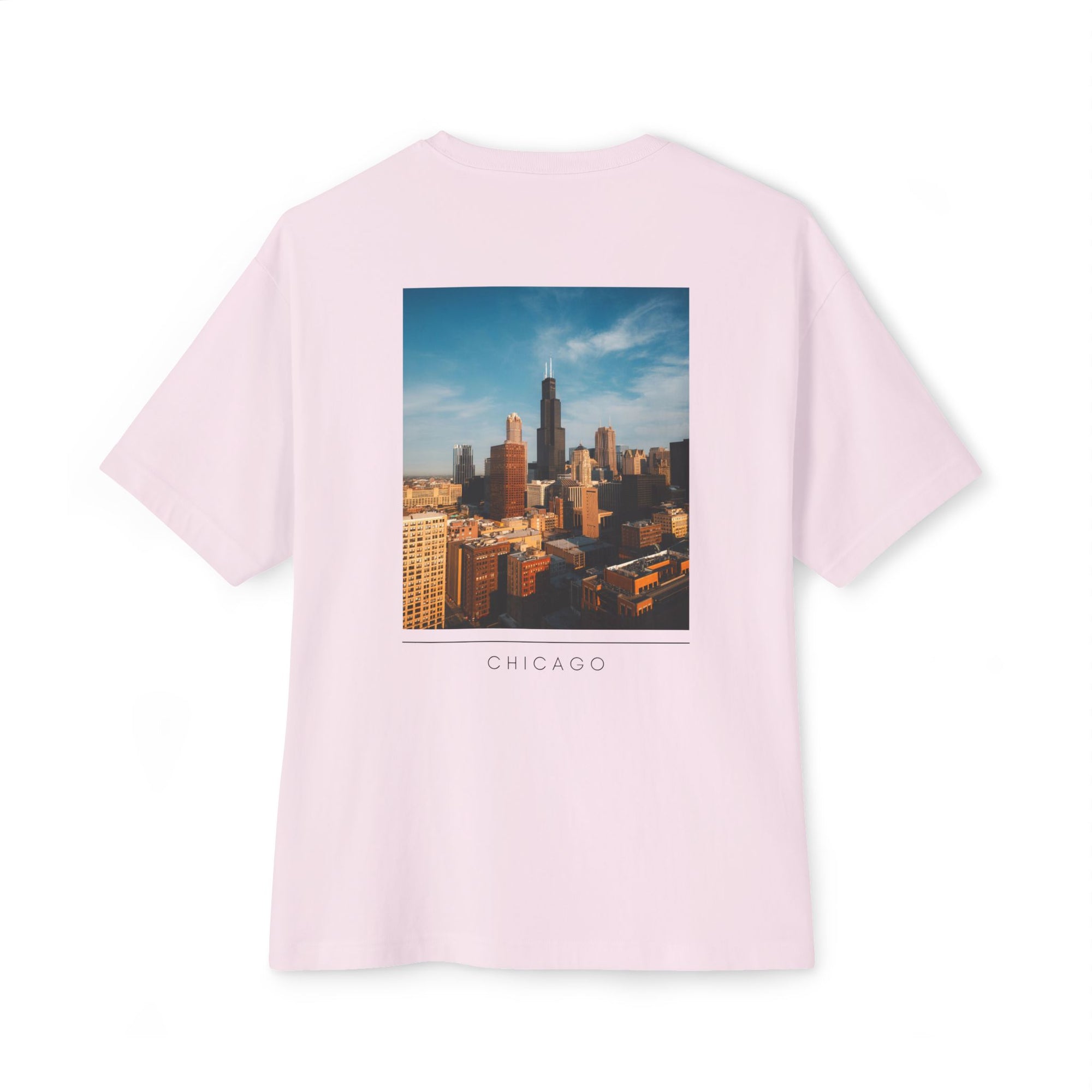 Unisex Oversized Stamped Chicago  Boxy Tee