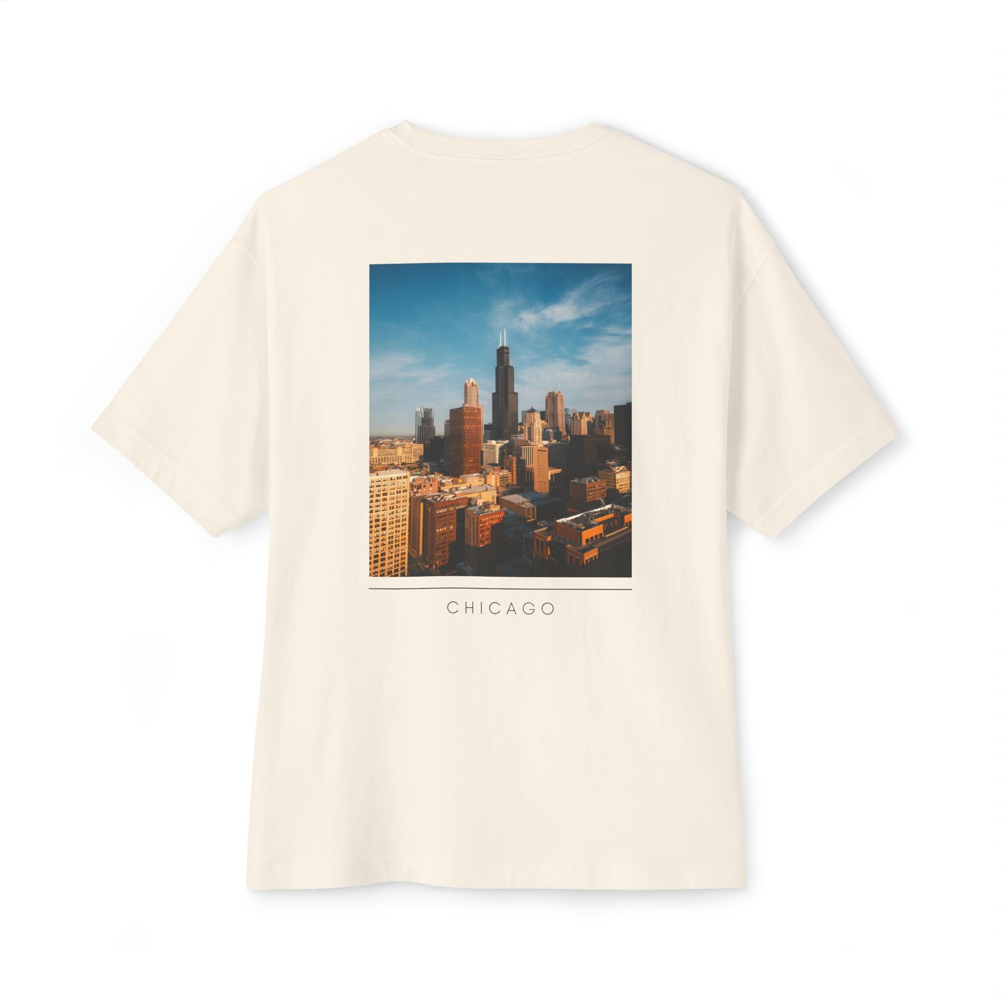 Unisex Oversized Stamped Chicago  Boxy Tee
