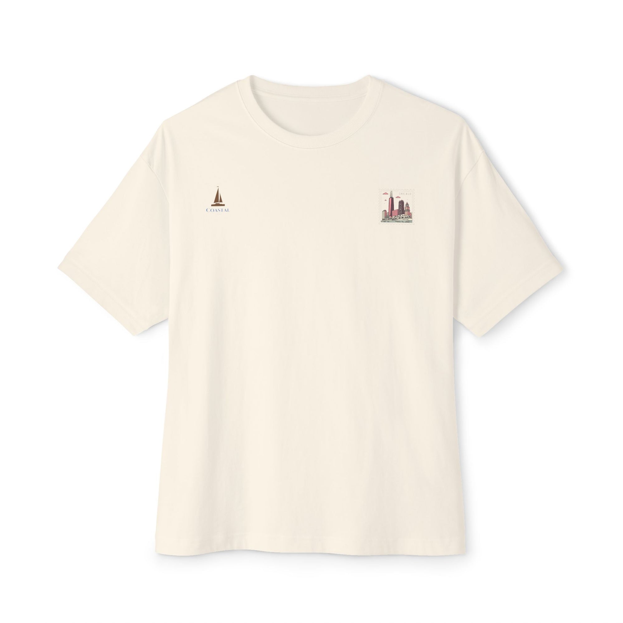 Unisex Oversized Stamped Chicago  Boxy Tee