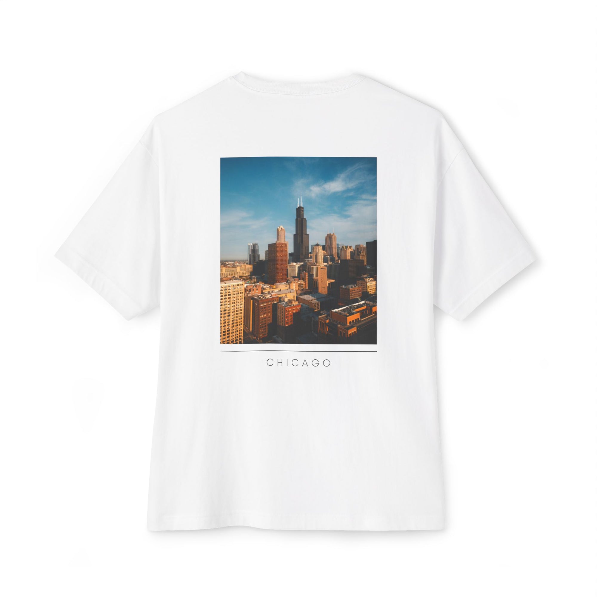 Unisex Oversized Stamped Chicago  Boxy Tee