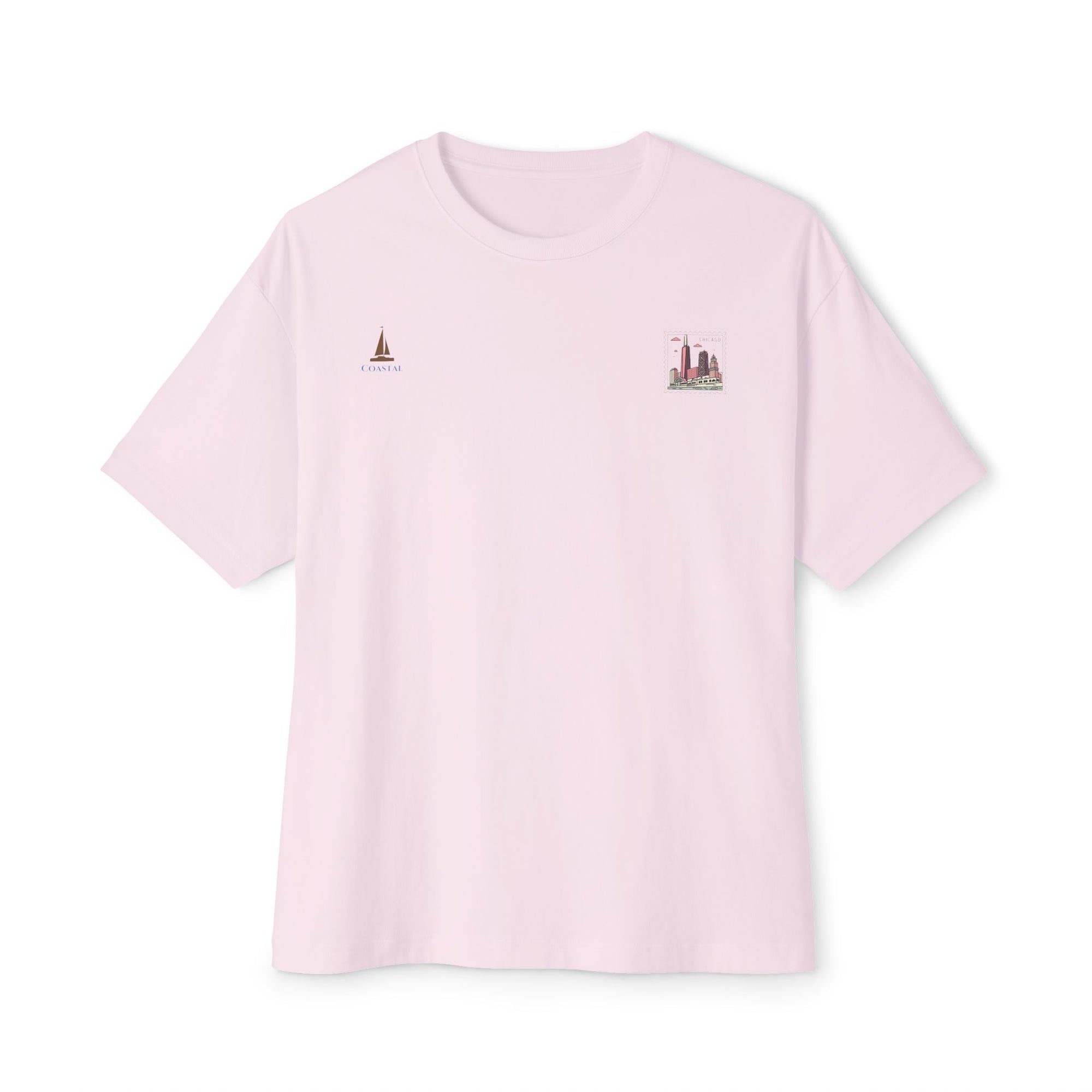Unisex Oversized Stamped Chicago  Boxy Tee