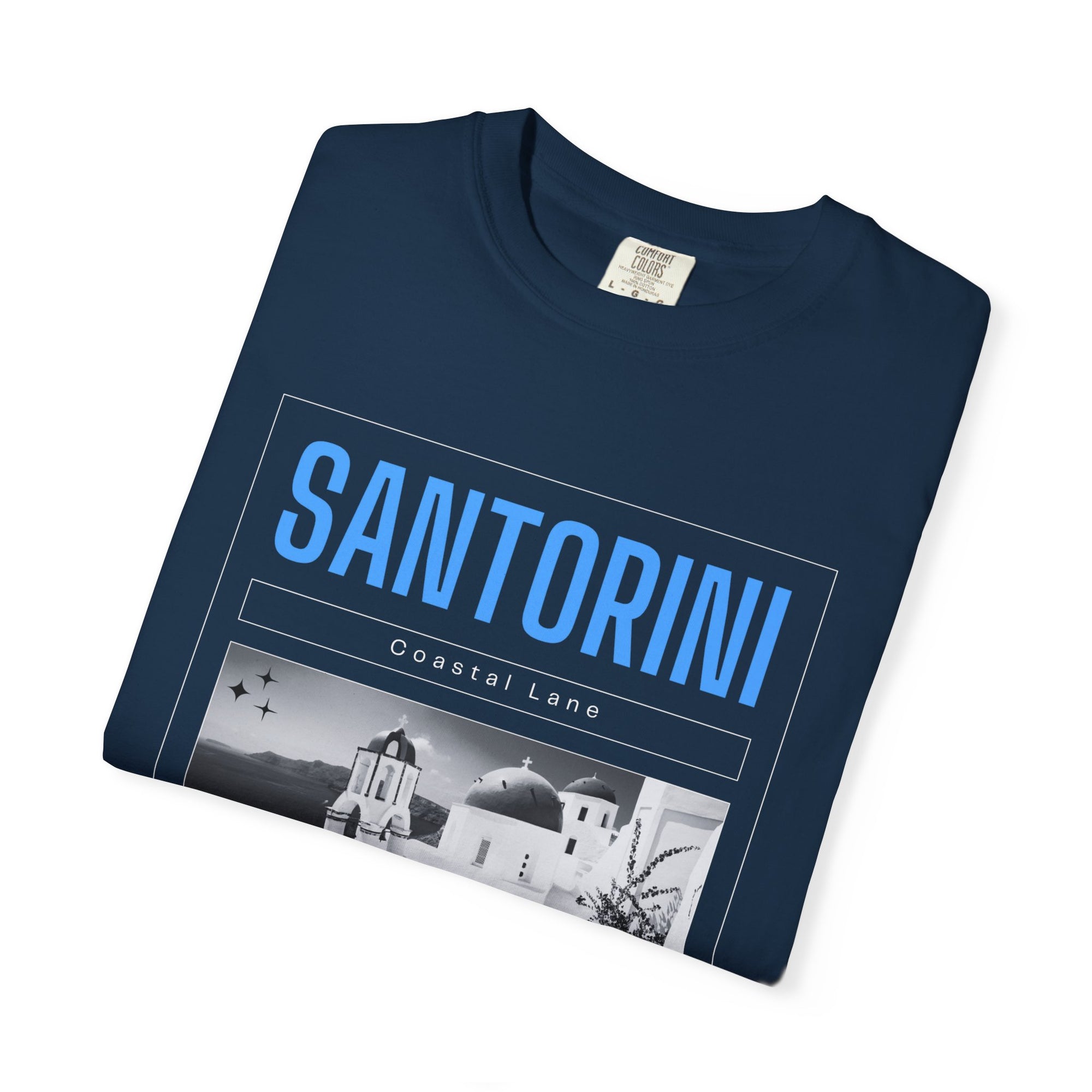 Santorini Beach Vibes Garment-Dyed T-shirt