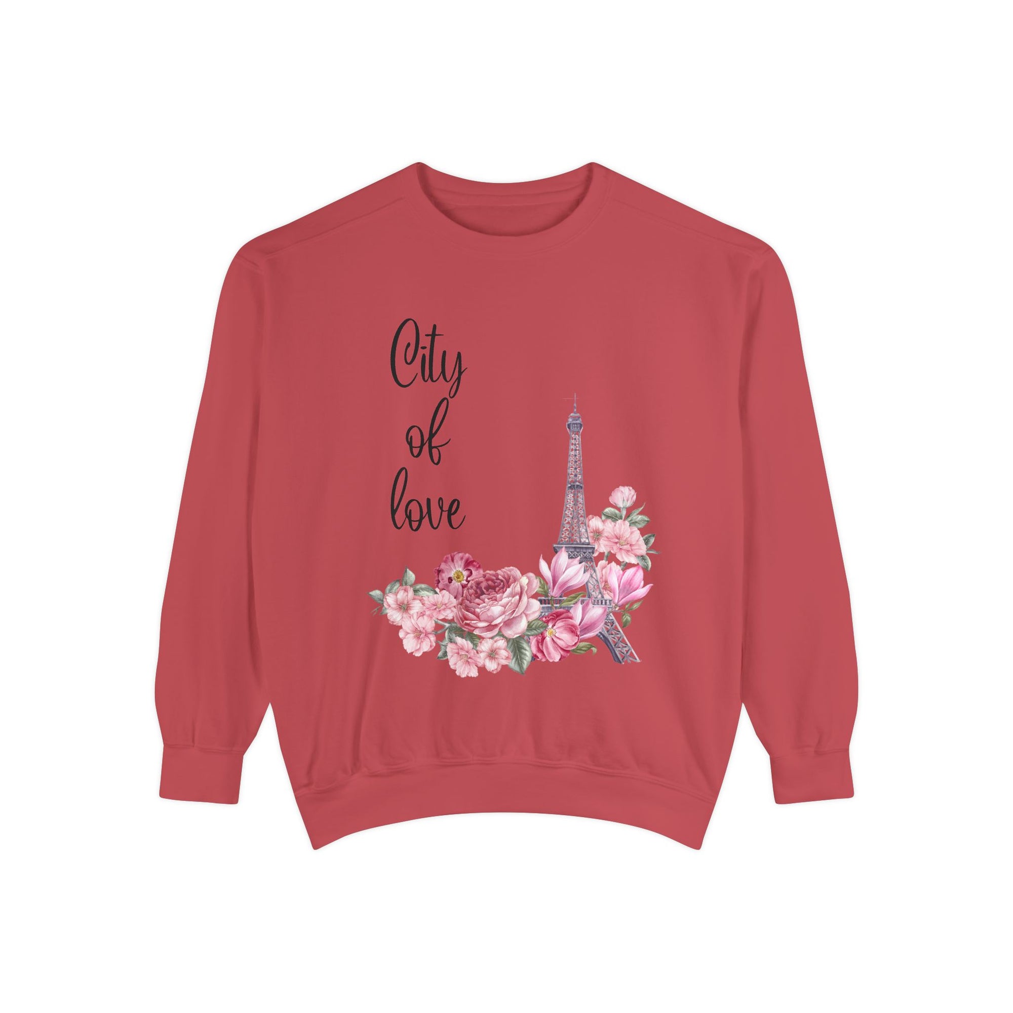 Paris, City of Love Floral Sweatshirt