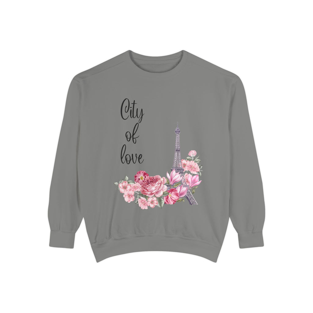 Paris, City of Love Floral Sweatshirt