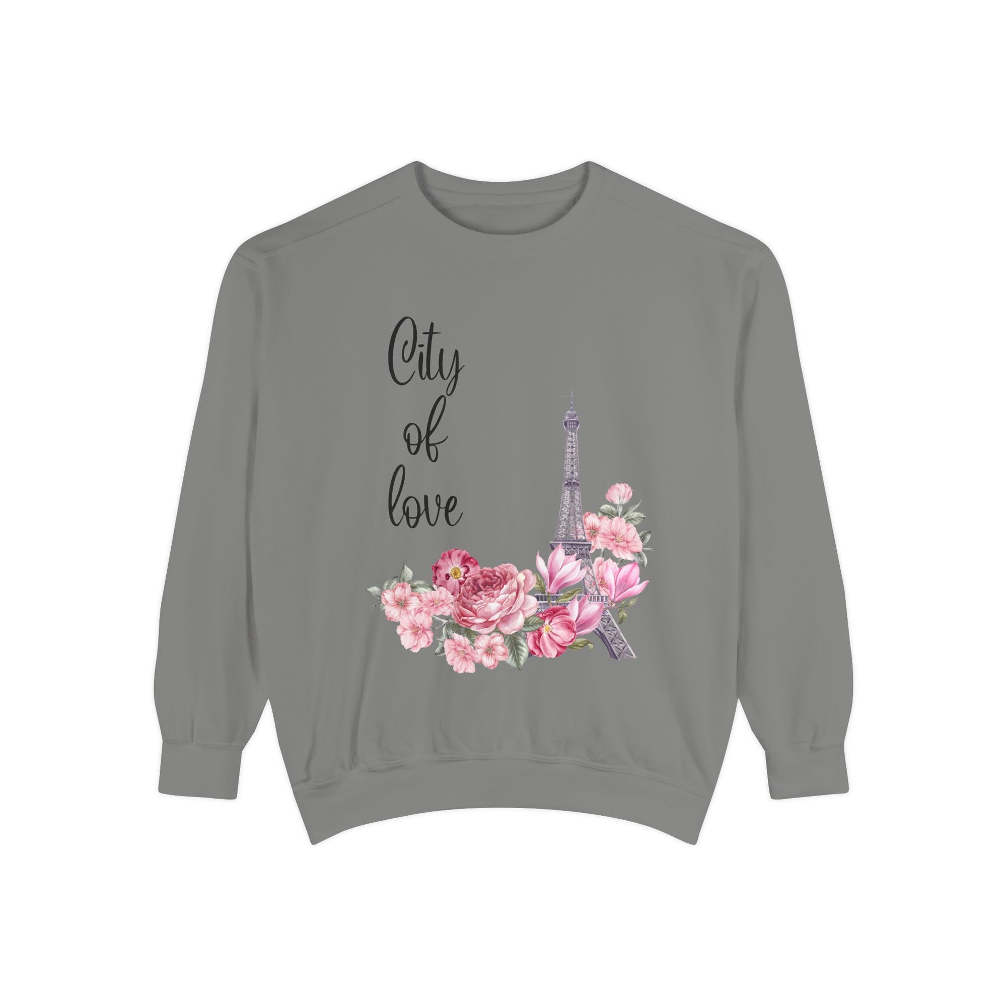 Paris, City of Love Floral Sweatshirt