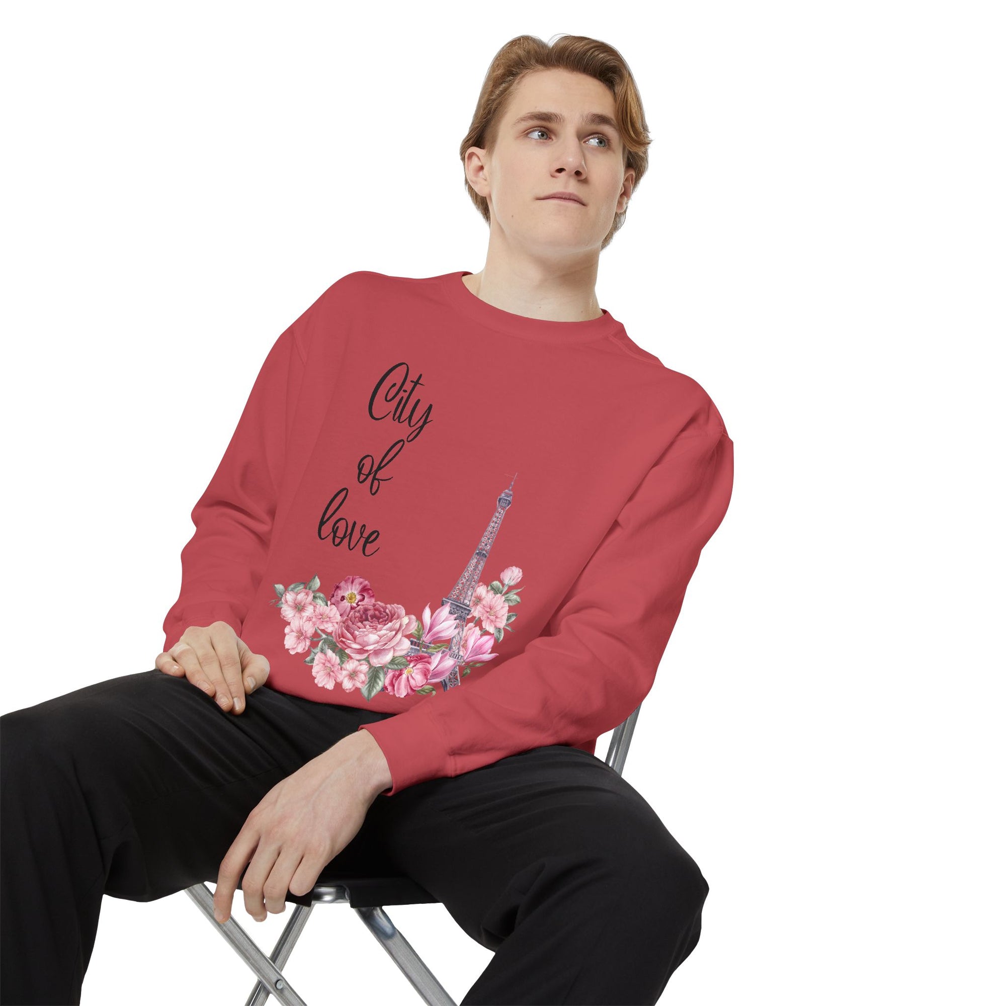 Paris, City of Love Floral Sweatshirt