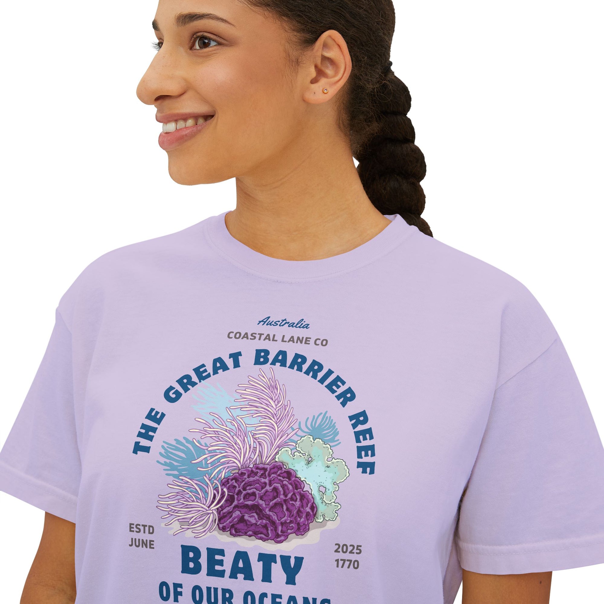Women's Boxy Tee Celebrating the Great Barrier Reef