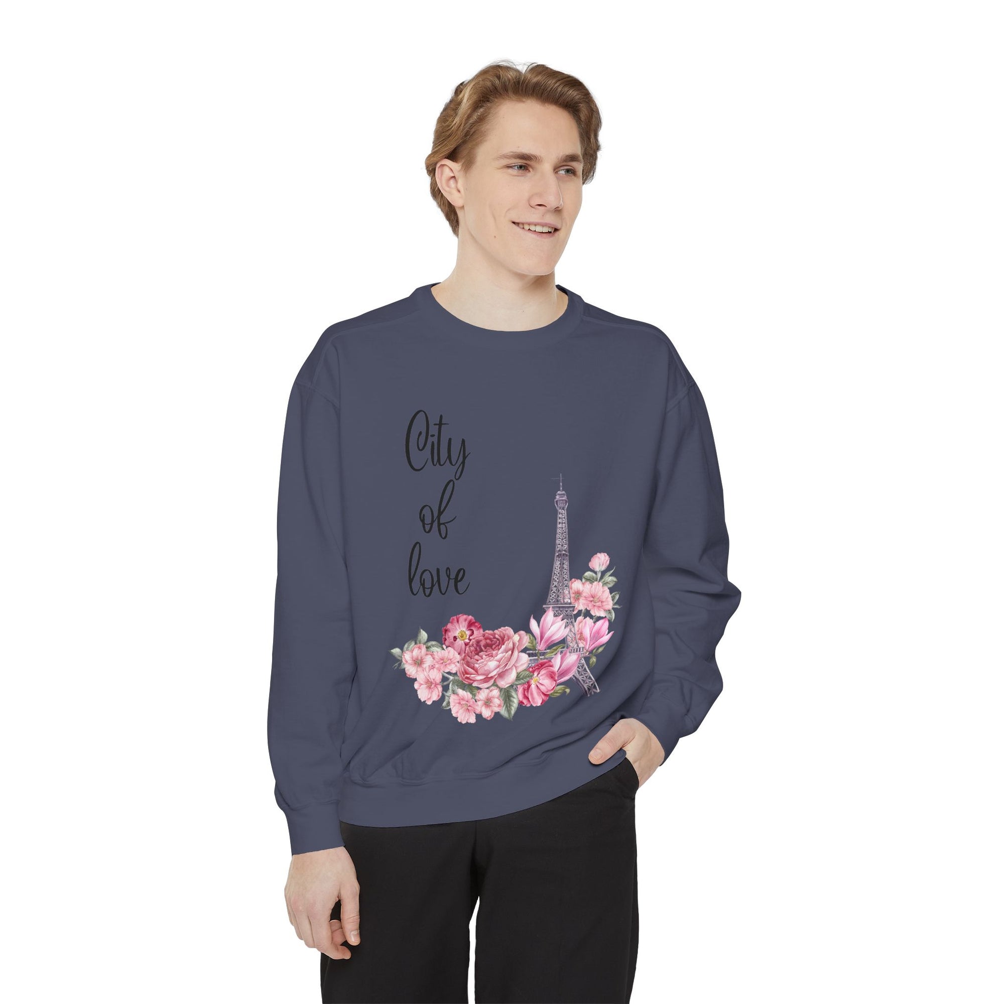 Paris, City of Love Floral Sweatshirt