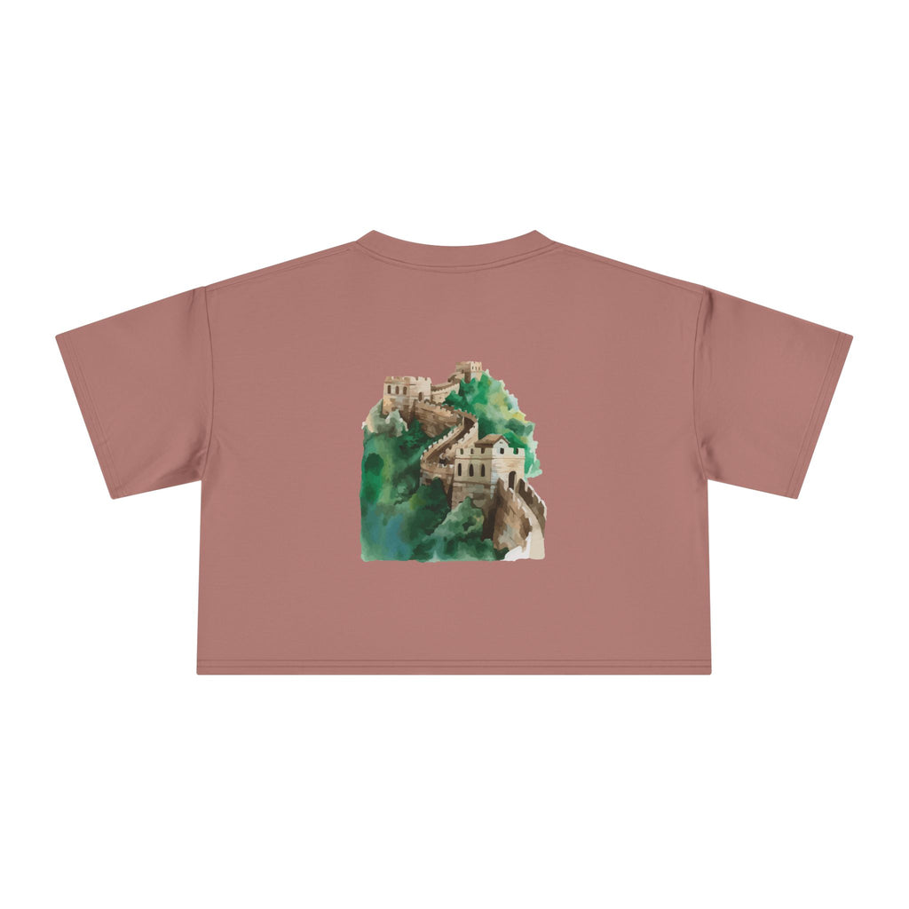 Women's Crop Tee with The Great Wall