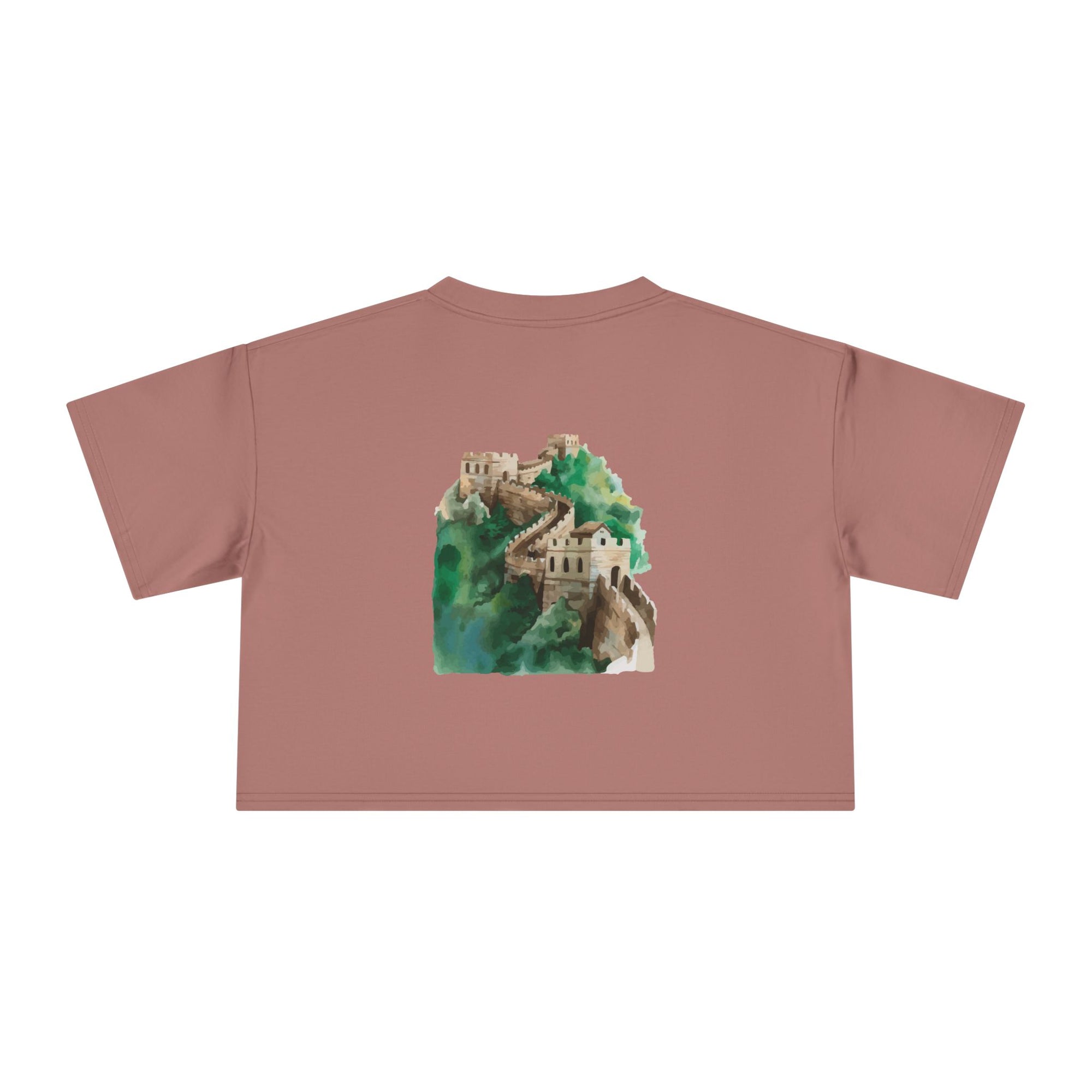 Women's Crop Tee with The Great Wall
