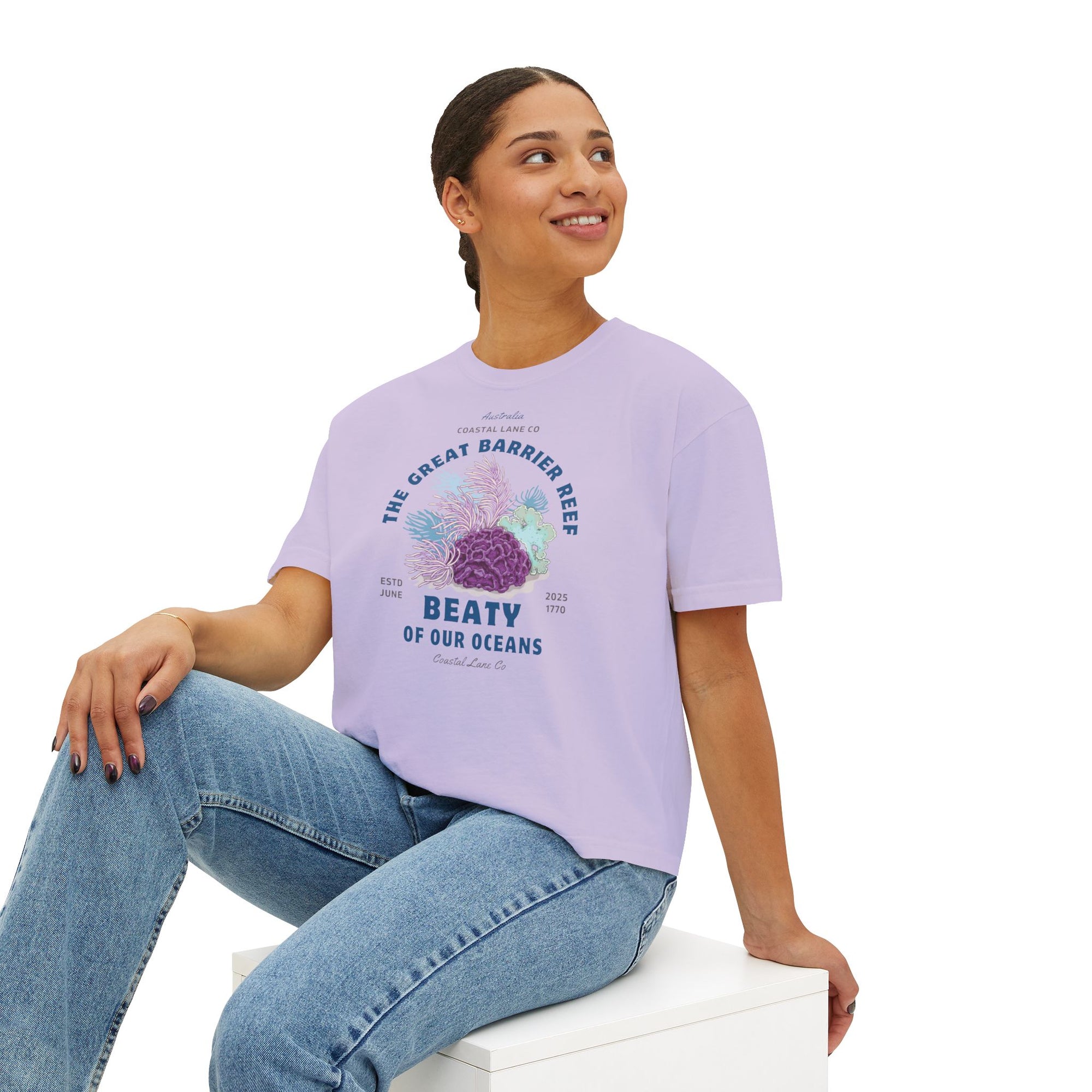 Women's Boxy Tee Celebrating the Great Barrier Reef