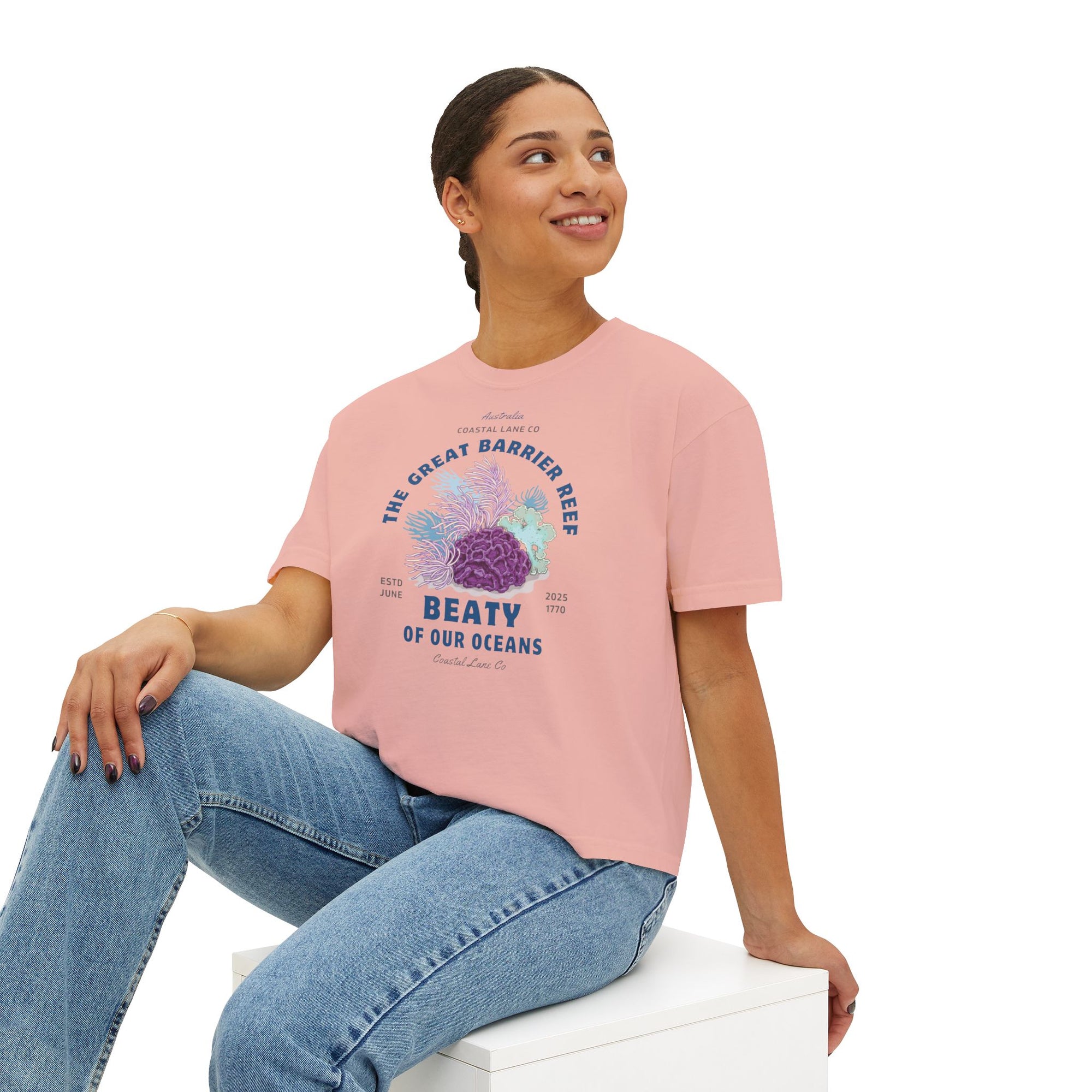 Women's Boxy Tee Celebrating the Great Barrier Reef