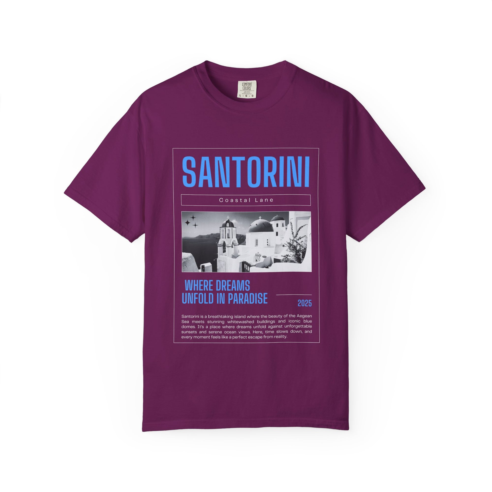 Santorini Beach Vibes Garment-Dyed T-shirt