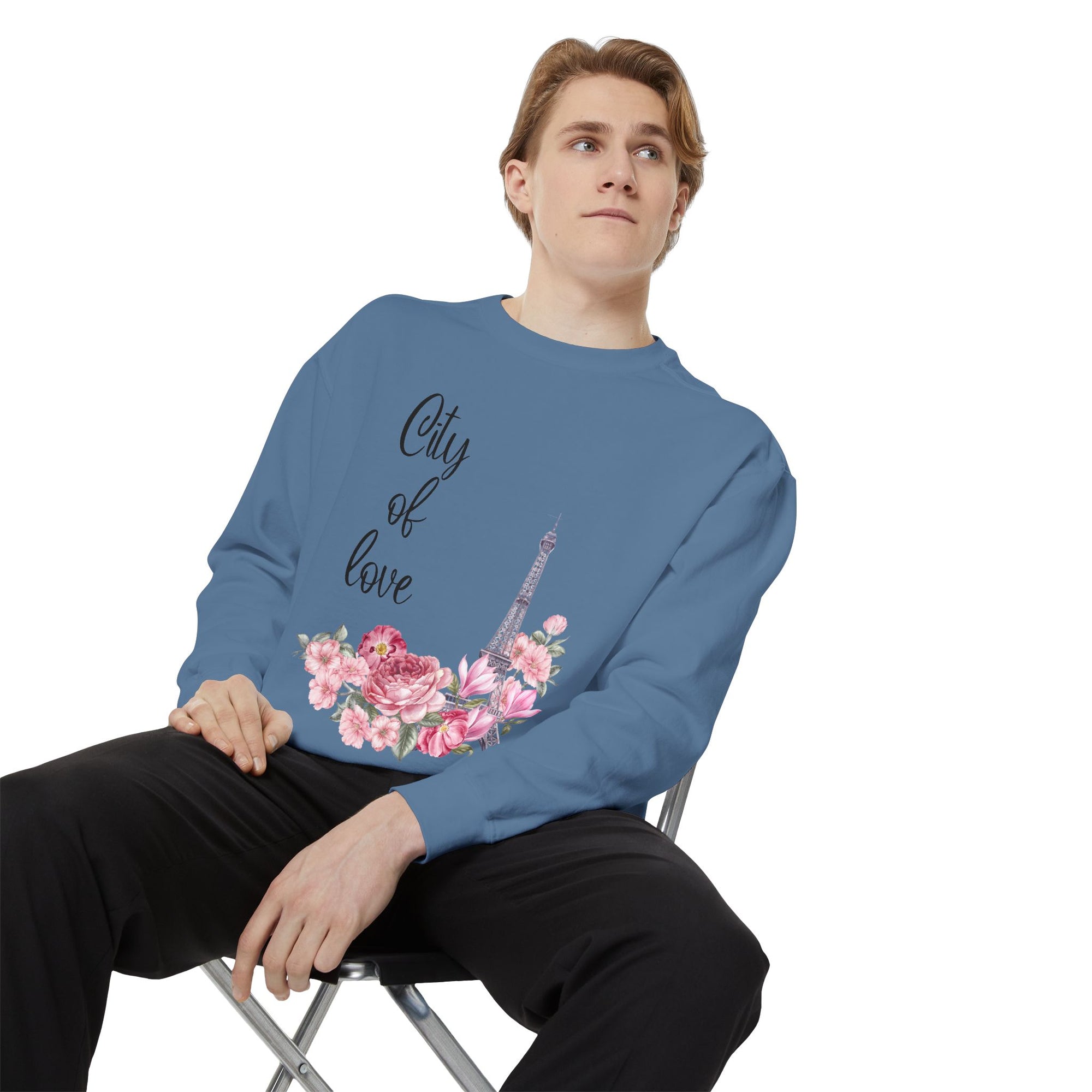 Paris, City of Love Floral Sweatshirt