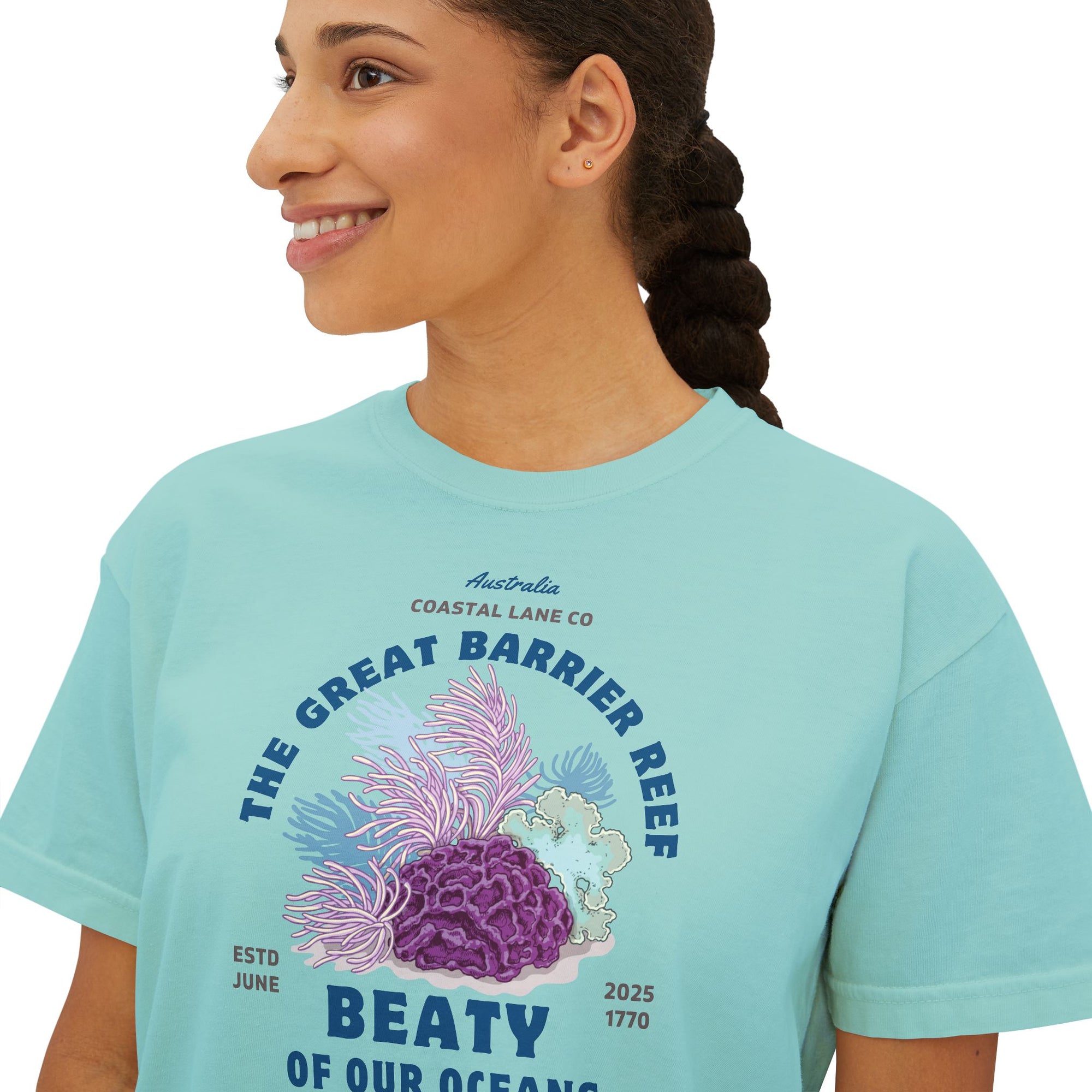 Women's Boxy Tee Celebrating the Great Barrier Reef
