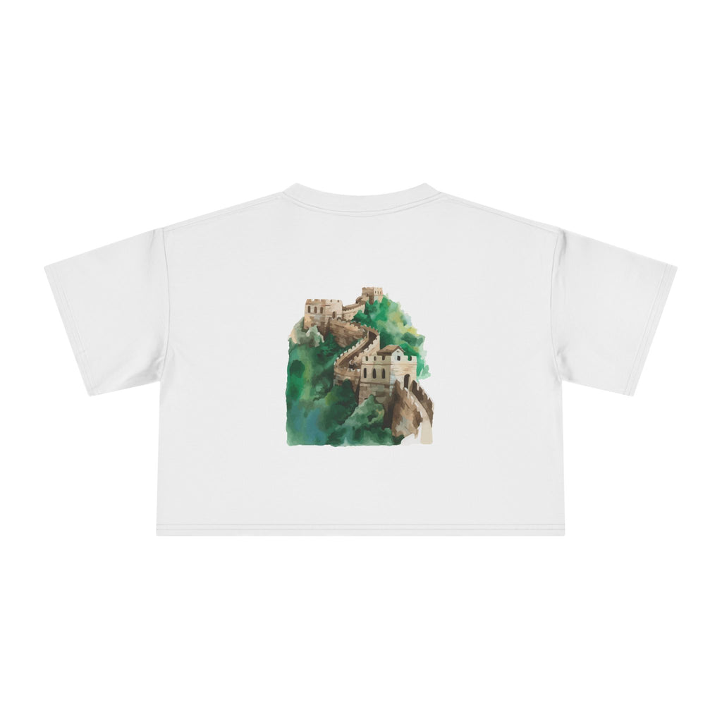 Women's Crop Tee with The Great Wall
