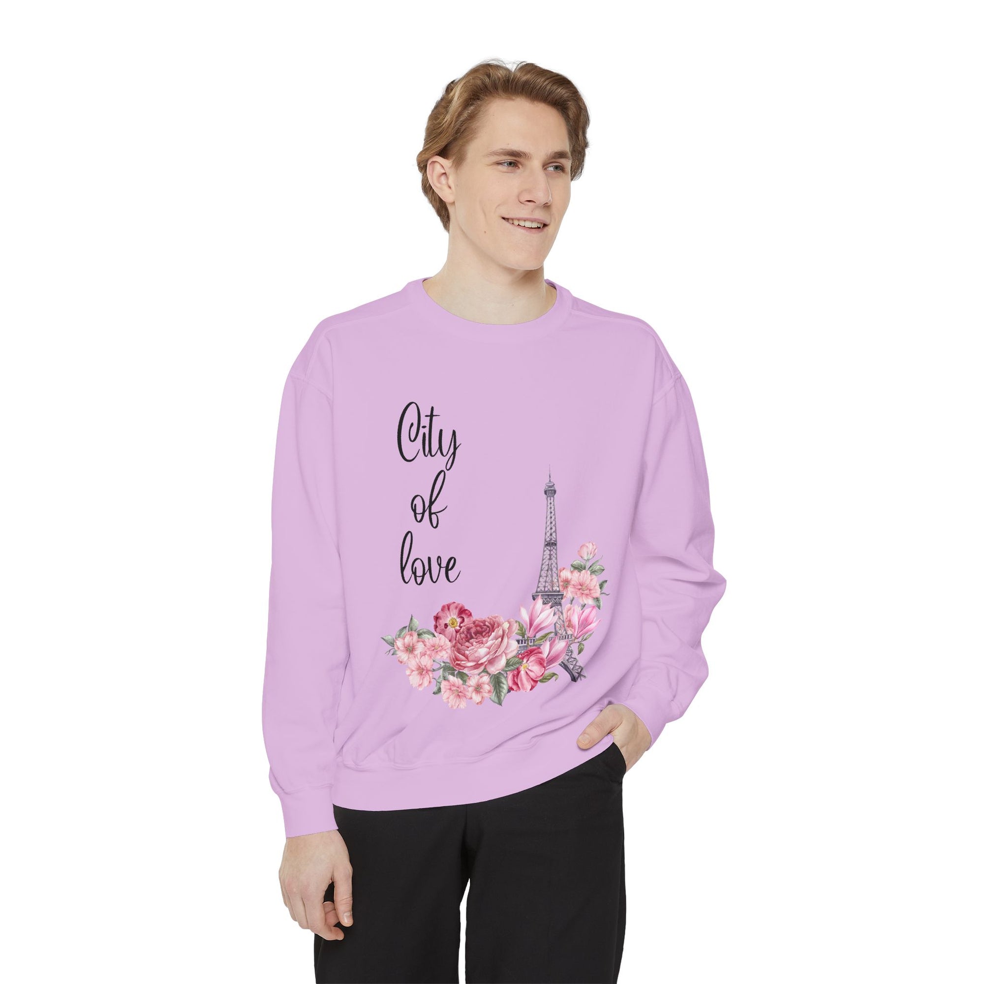 Paris, City of Love Floral Sweatshirt