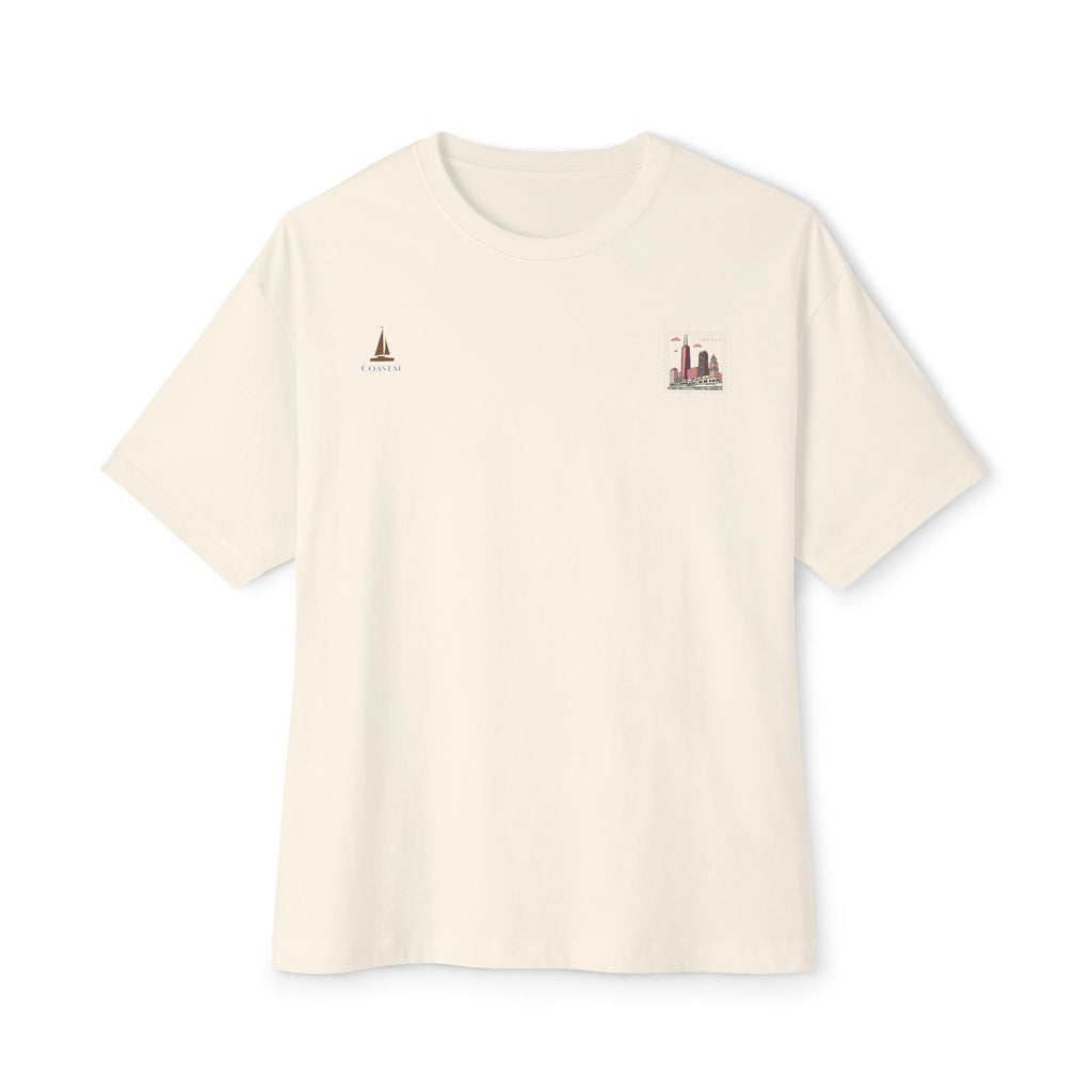 Unisex Oversized Stamped Chicago  Boxy Tee