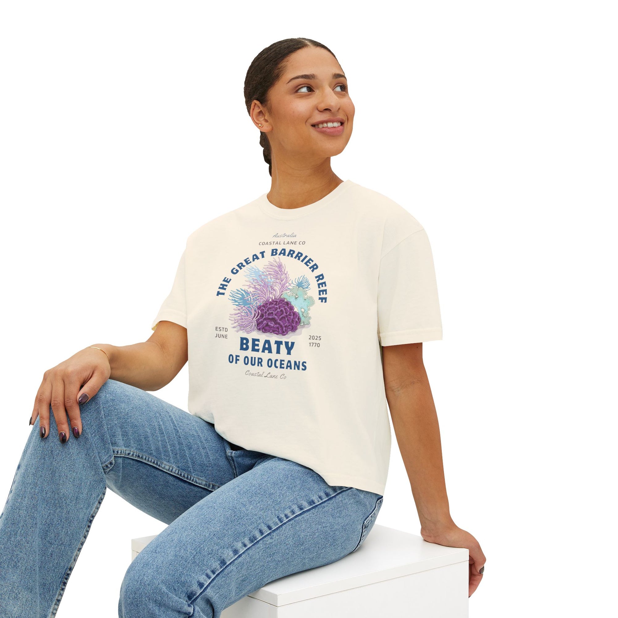 Women's Boxy Tee Celebrating the Great Barrier Reef