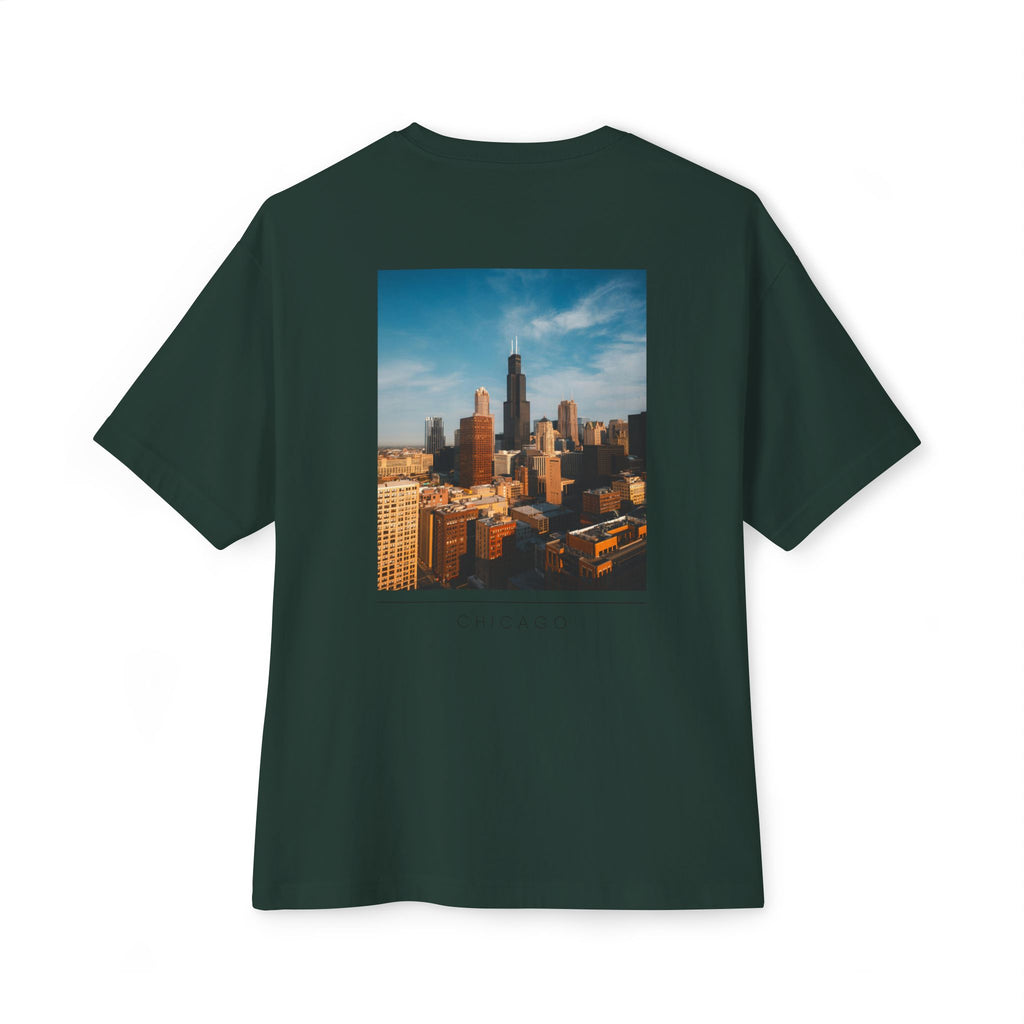Unisex Oversized Stamped Chicago  Boxy Tee