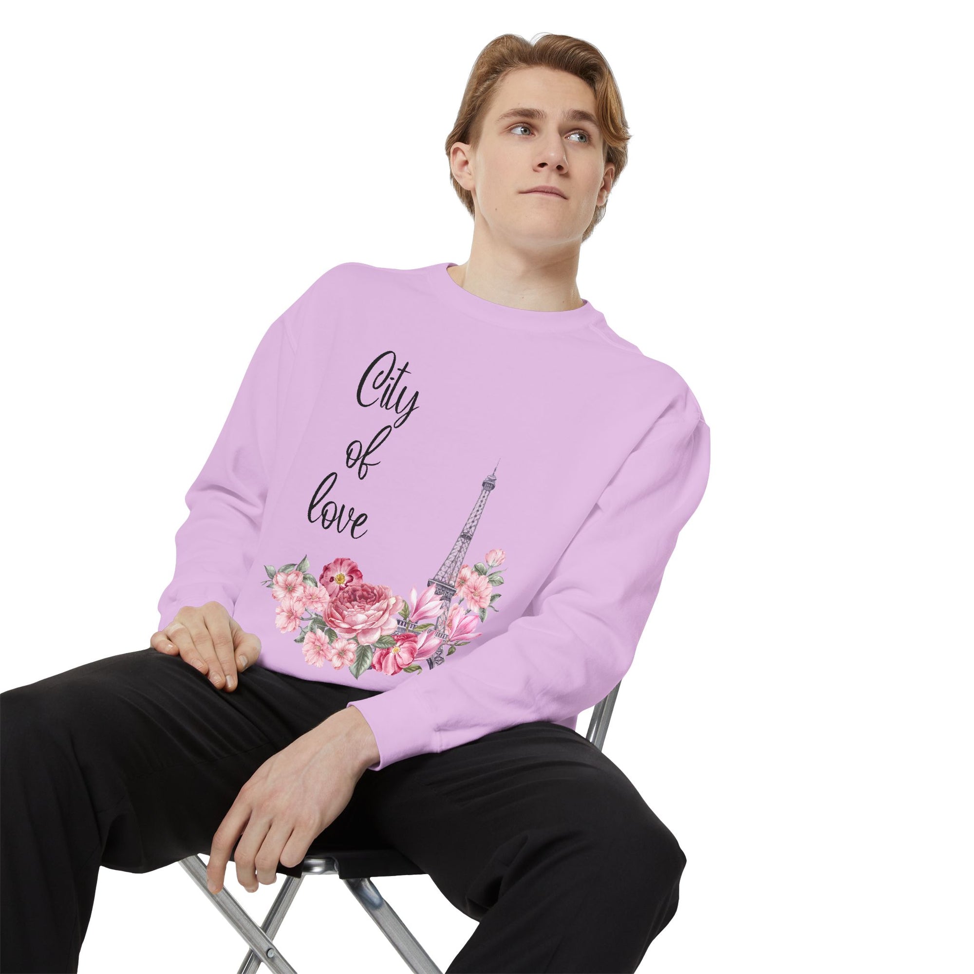 Paris, City of Love Floral Sweatshirt