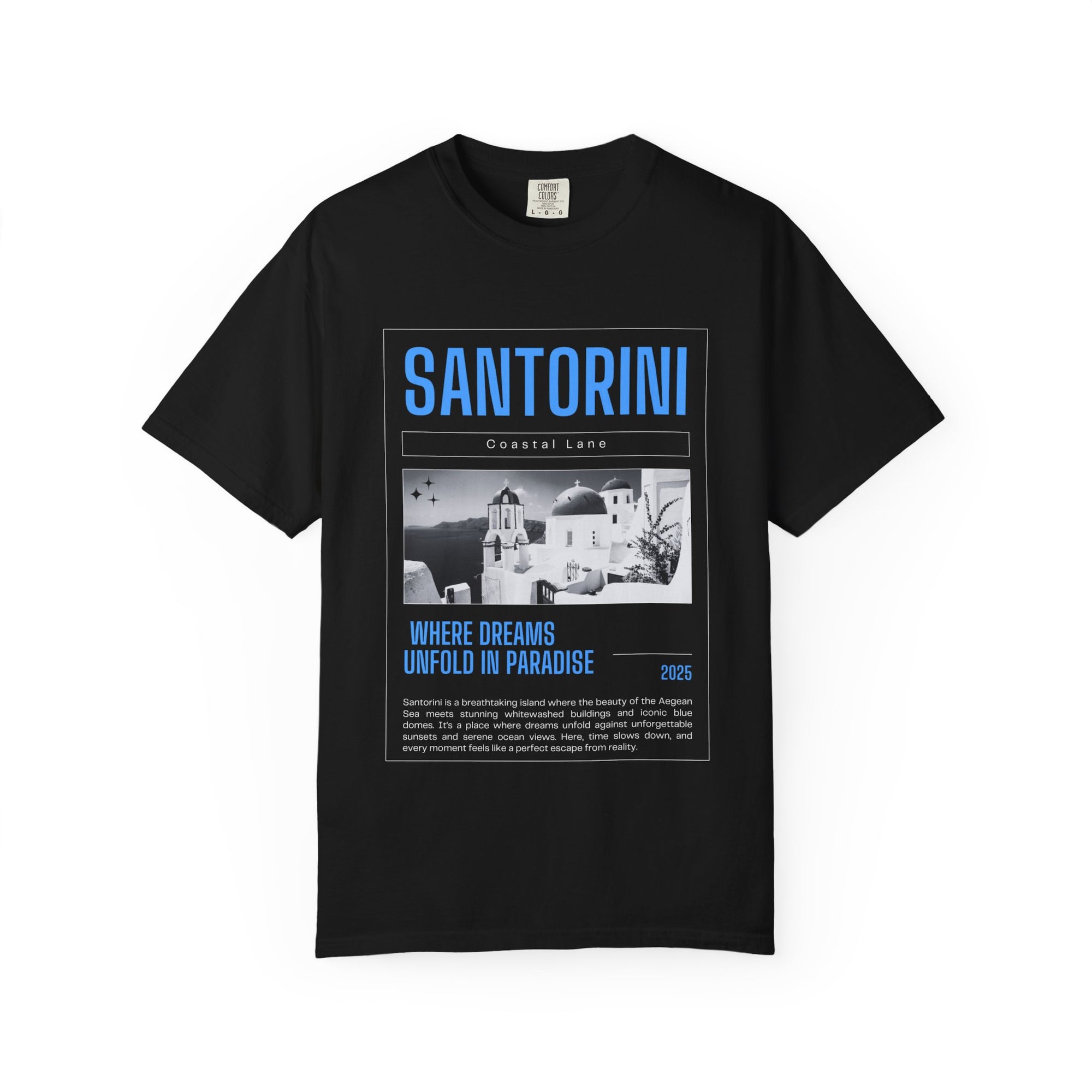 Santorini Beach Vibes Garment-Dyed T-shirt