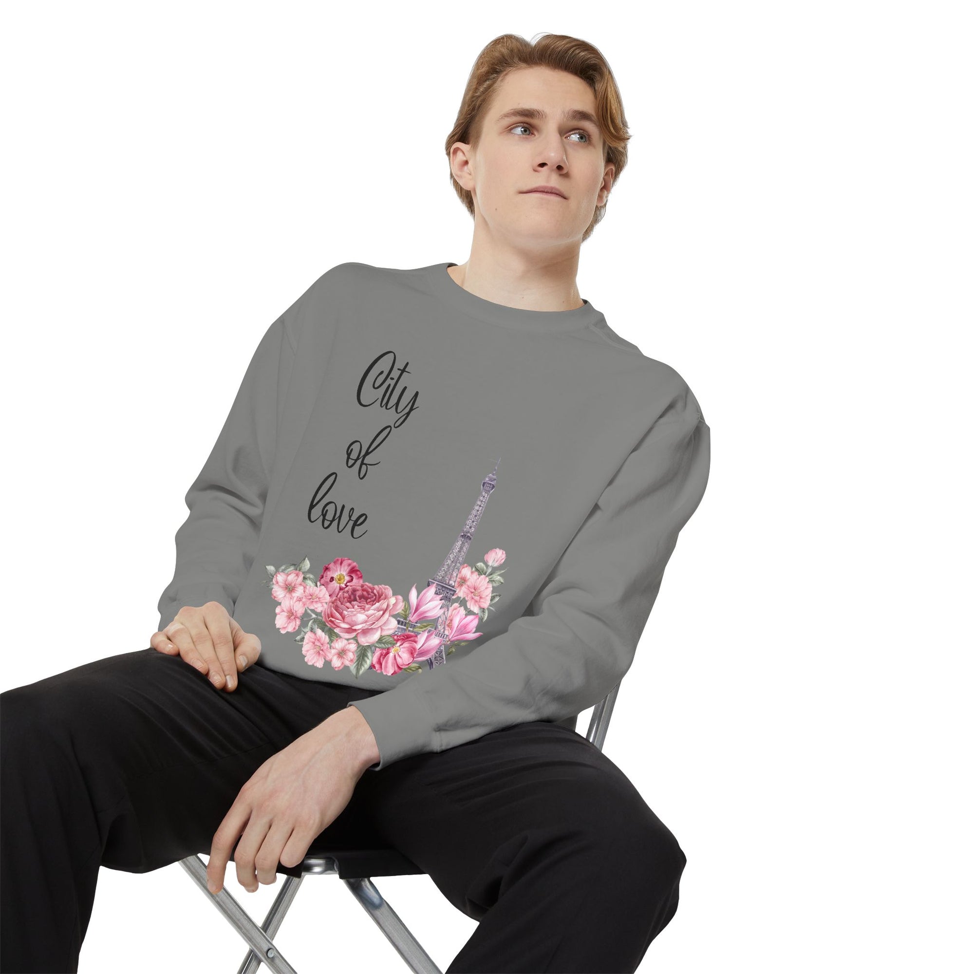 Paris, City of Love Floral Sweatshirt