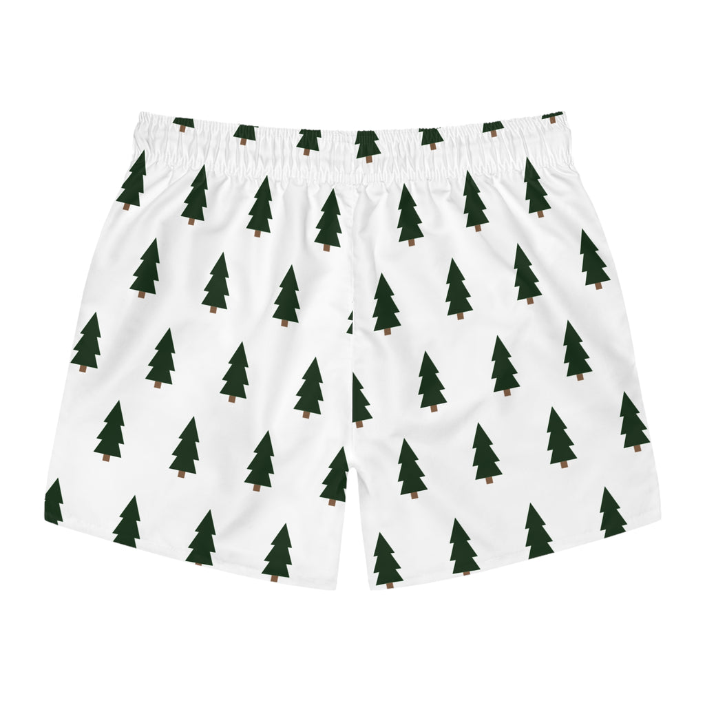 Trendy Pine Tree Swim Trunks