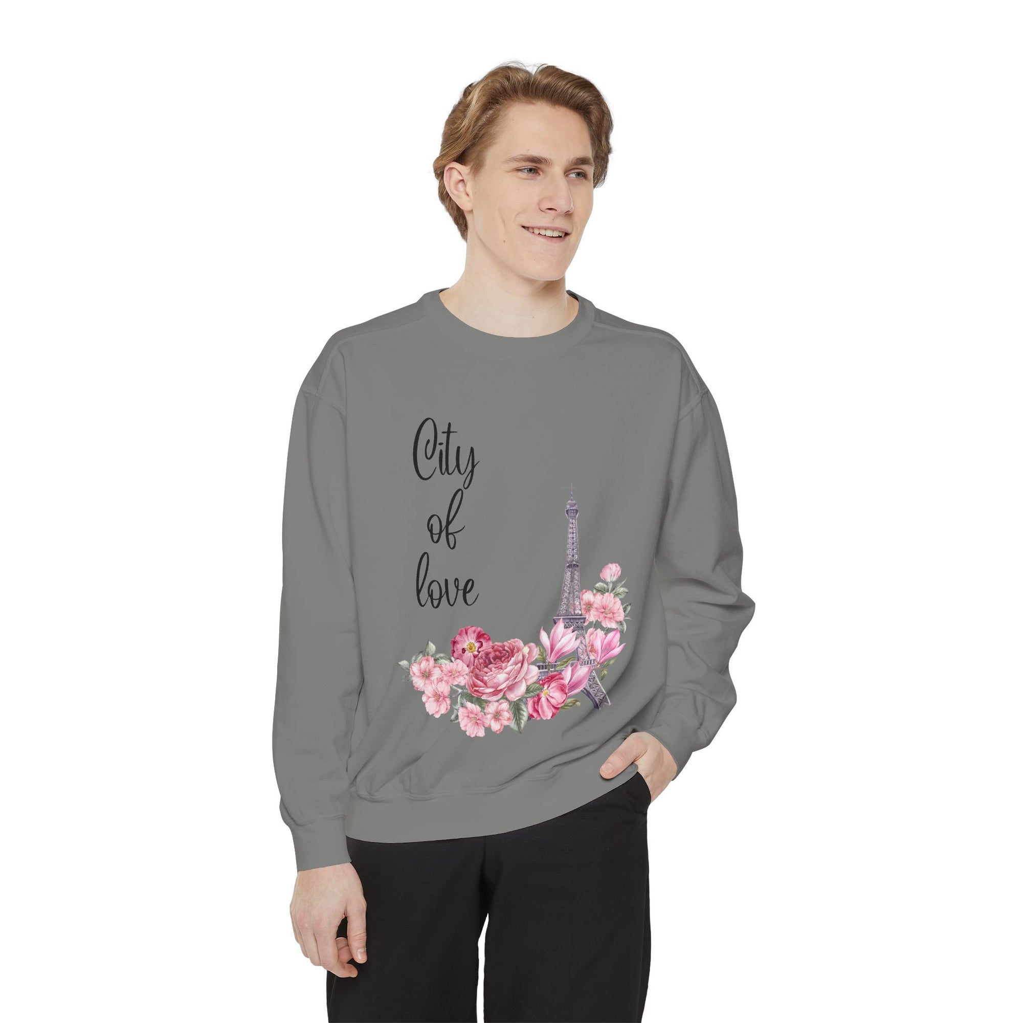 Paris, City of Love Floral Sweatshirt