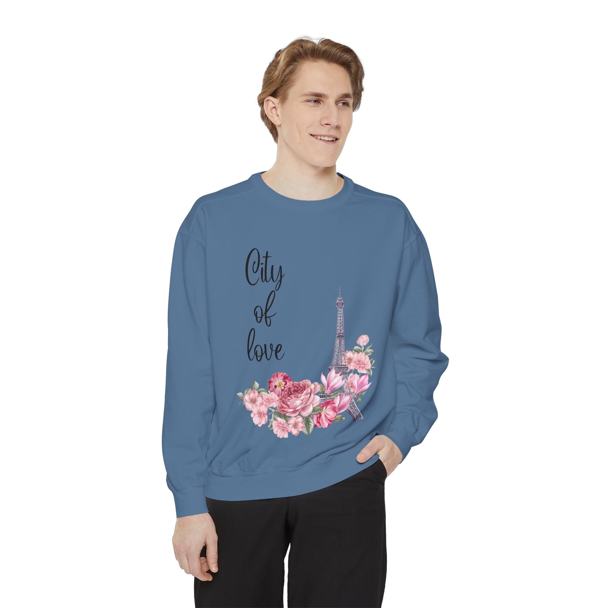 Paris, City of Love Floral Sweatshirt