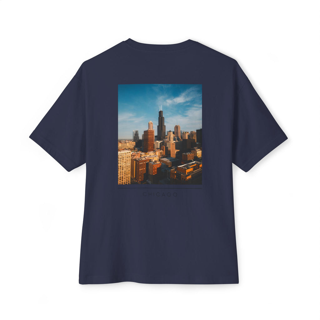 Unisex Oversized Stamped Chicago  Boxy Tee