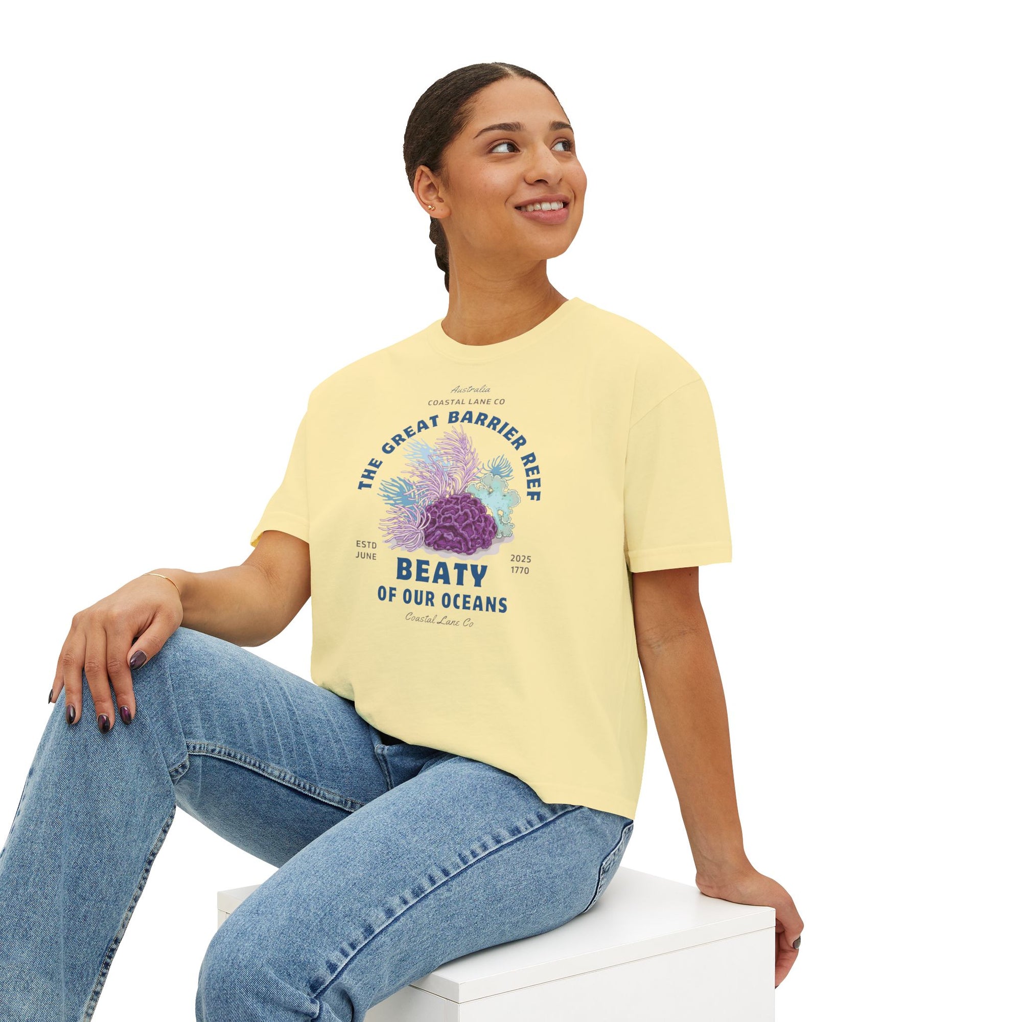 Women's Boxy Tee Celebrating the Great Barrier Reef