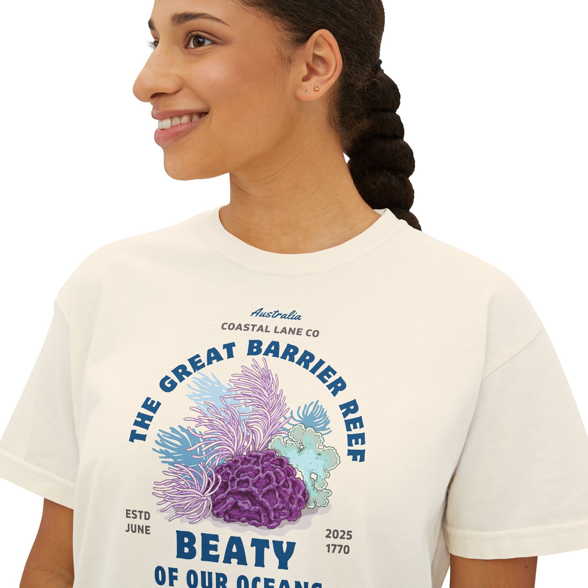 Women's Boxy Tee Celebrating the Great Barrier Reef