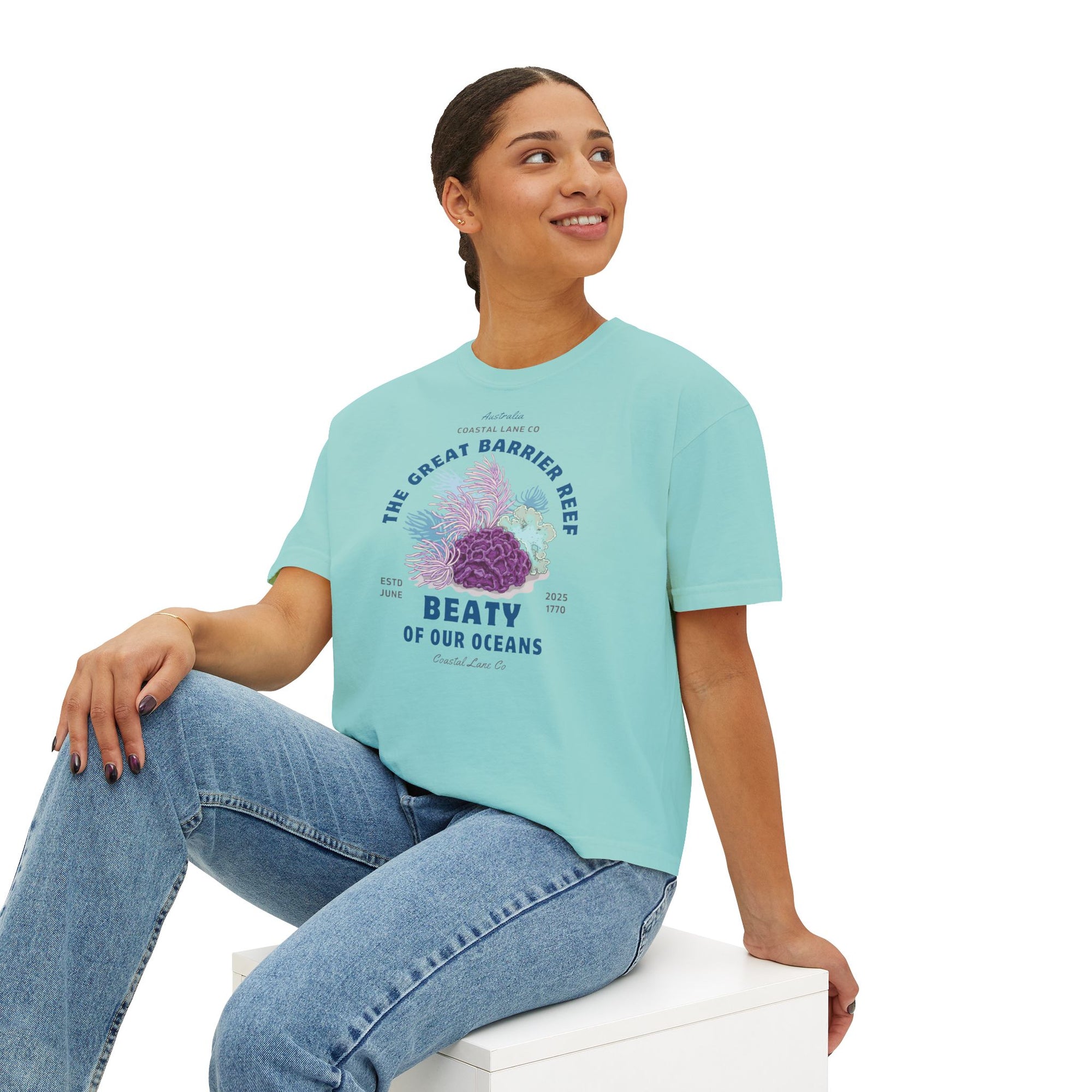 Women's Boxy Tee Celebrating the Great Barrier Reef