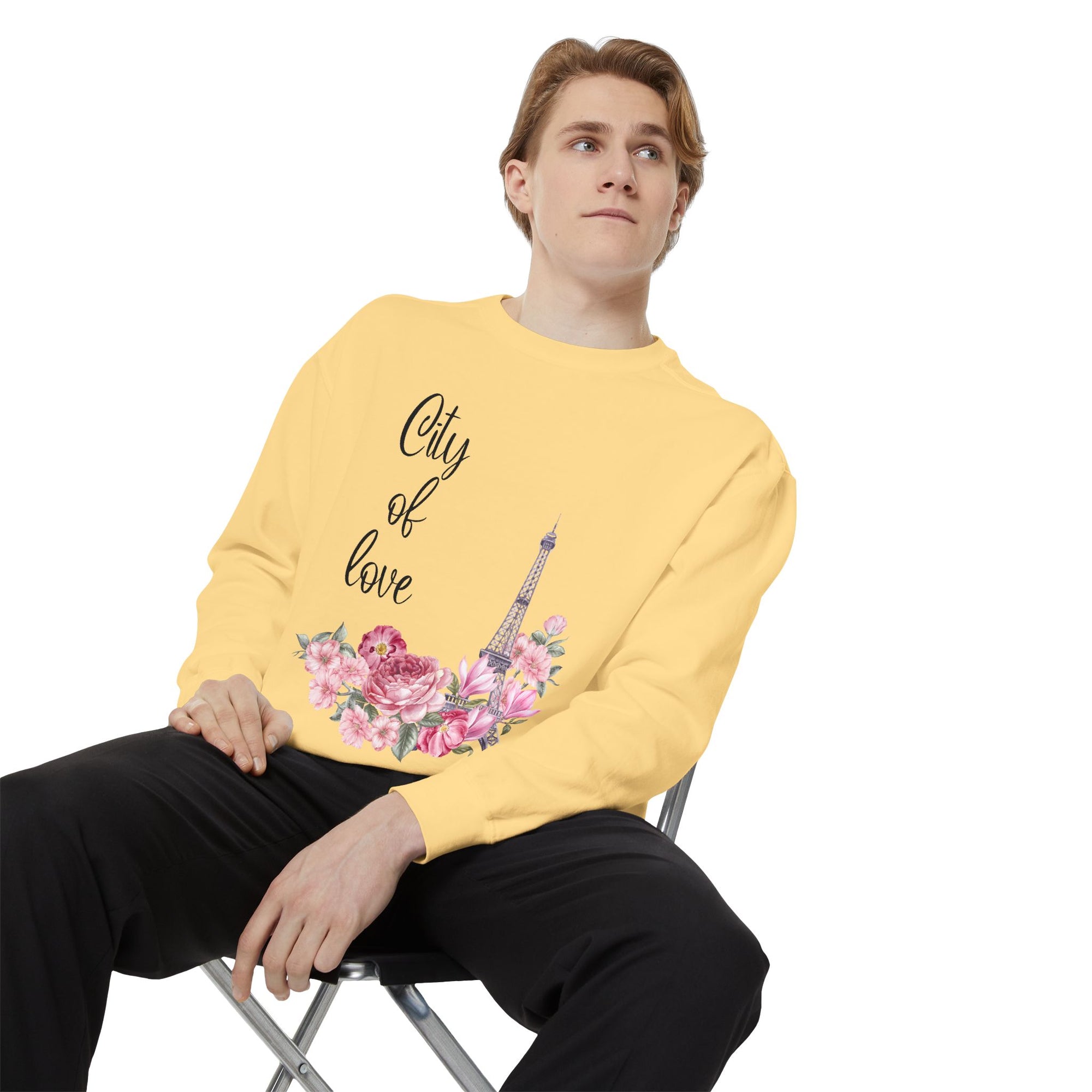 Paris, City of Love Floral Sweatshirt