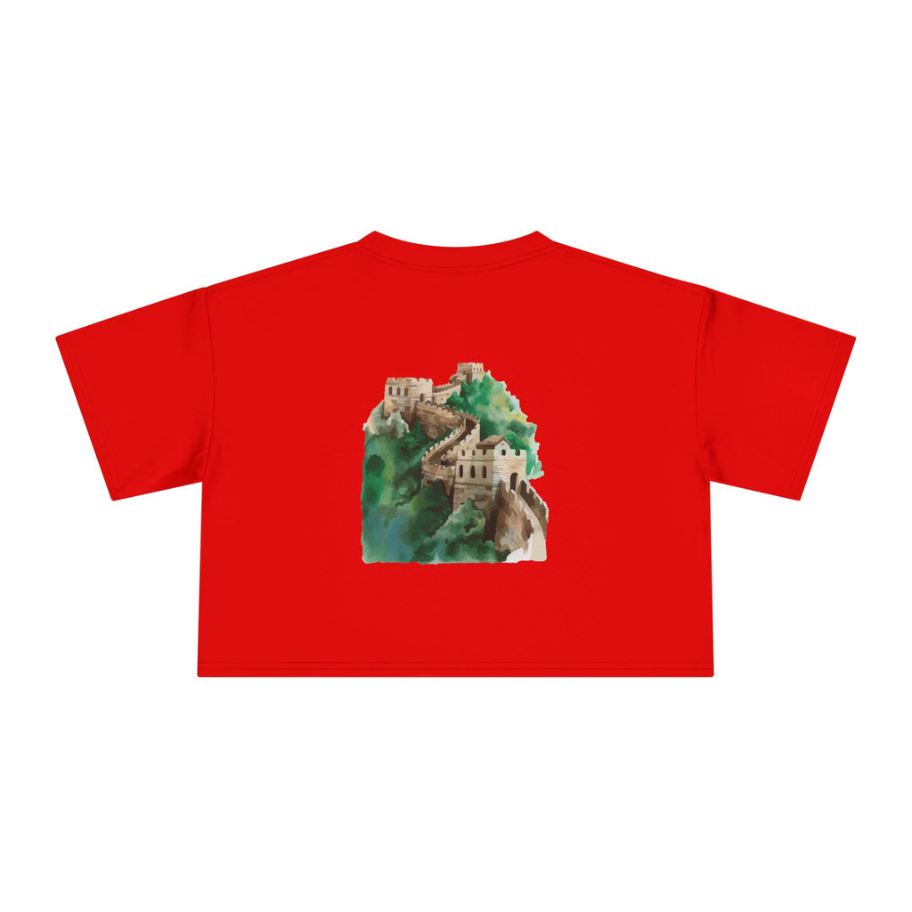 Women's Crop Tee with The Great Wall