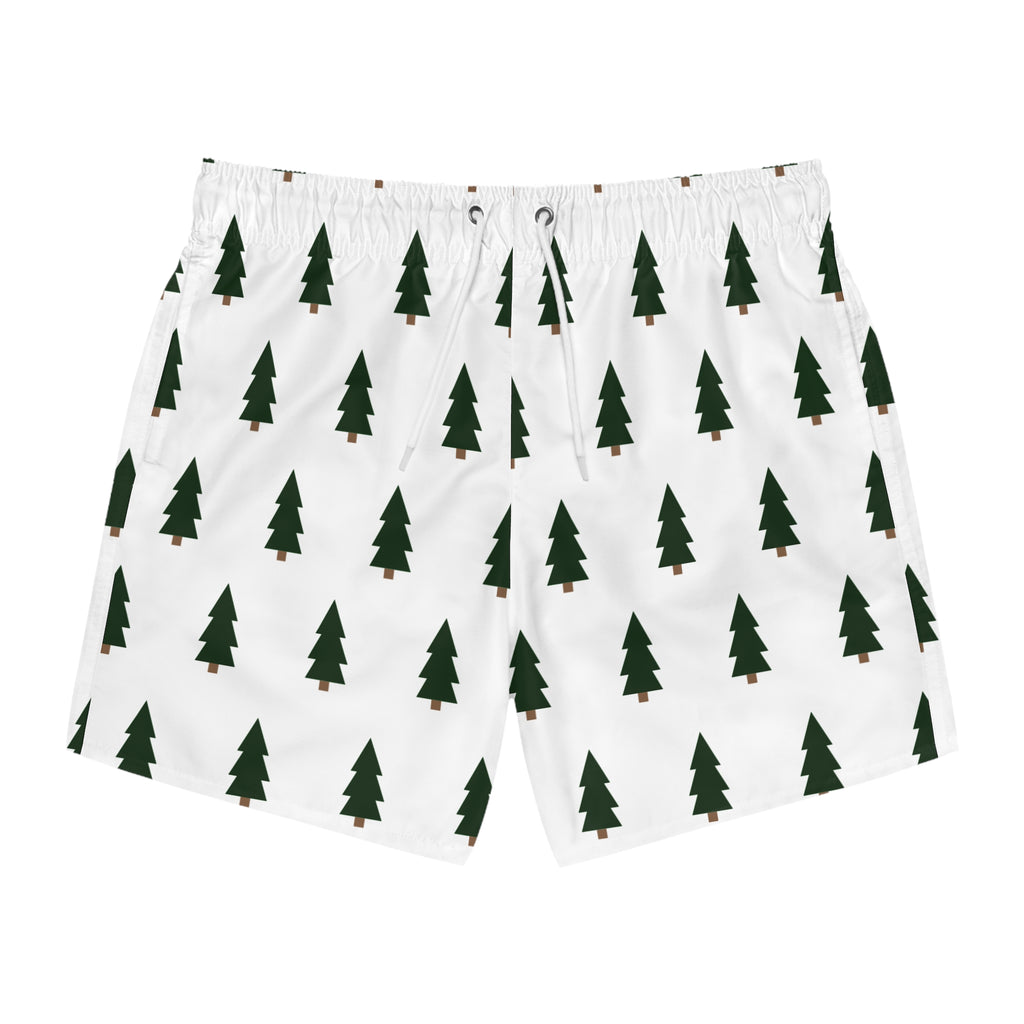 Trendy Pine Tree Swim Trunks