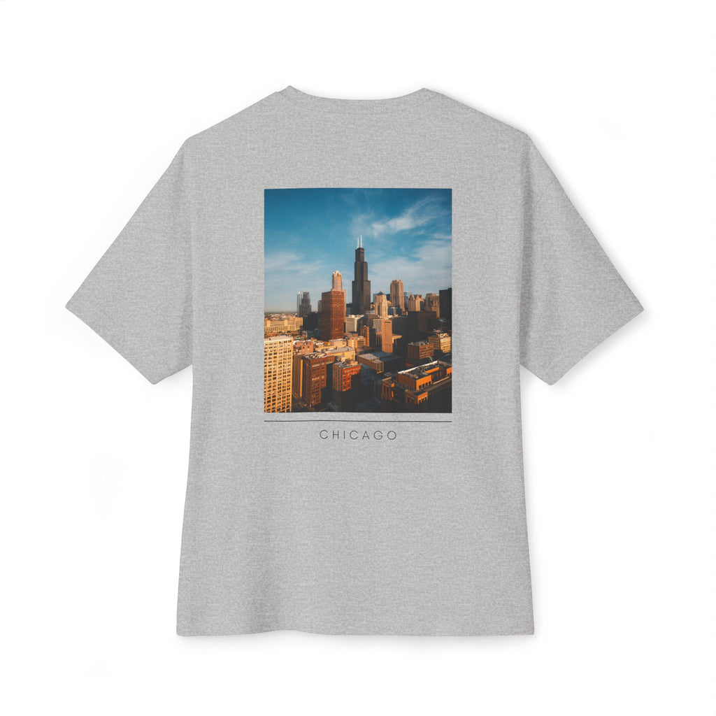 Unisex Oversized Stamped Chicago  Boxy Tee