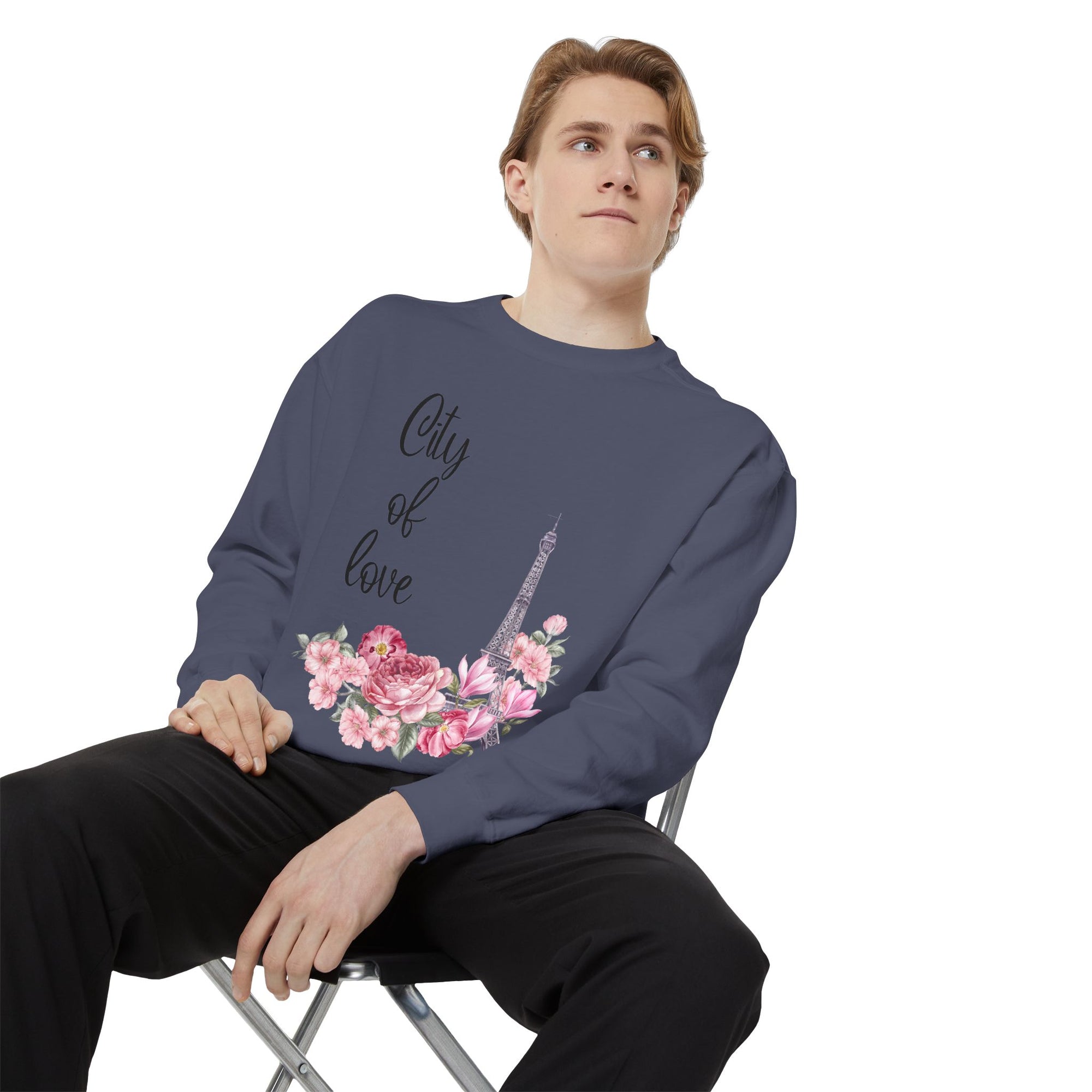 Paris, City of Love Floral Sweatshirt
