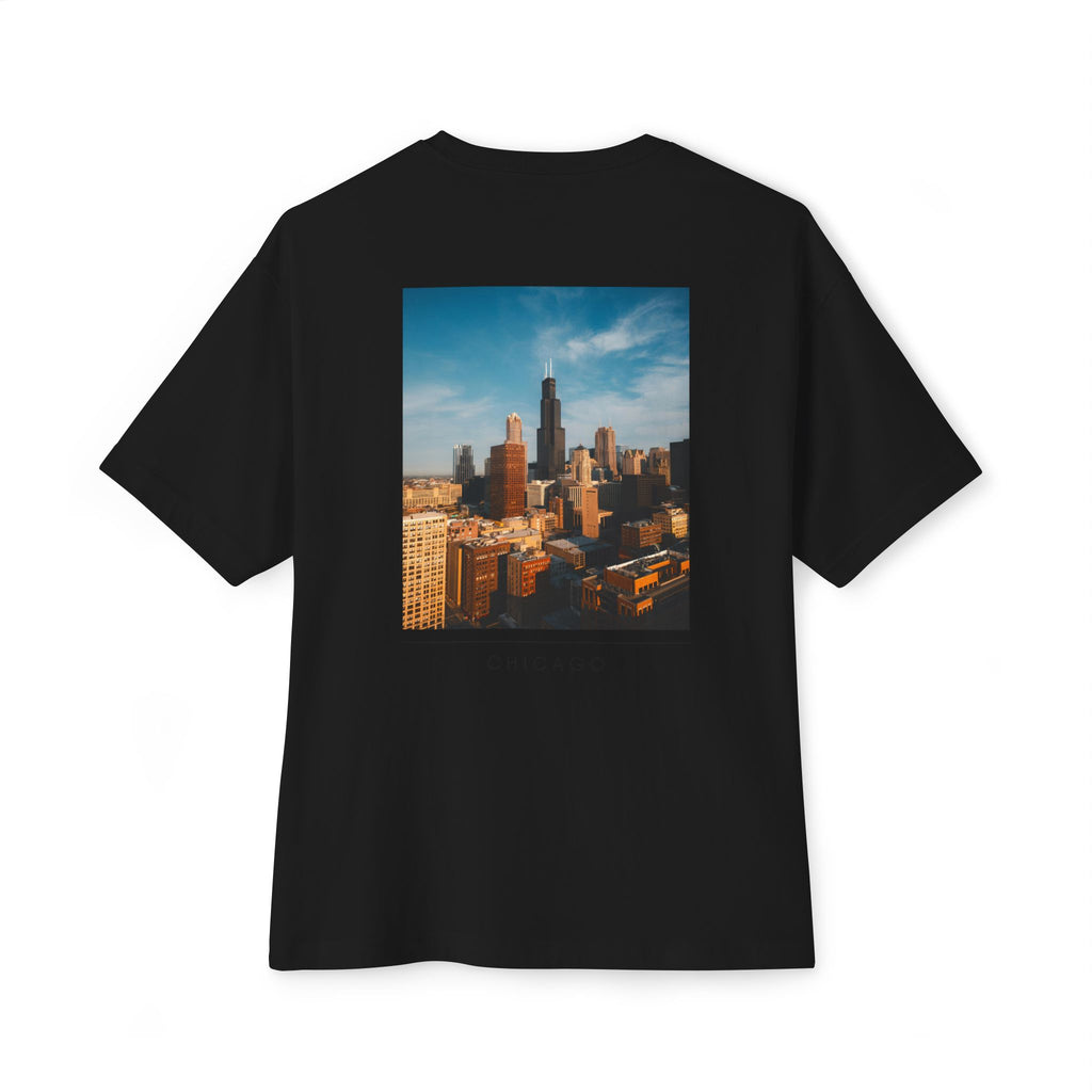 Unisex Oversized Stamped Chicago  Boxy Tee