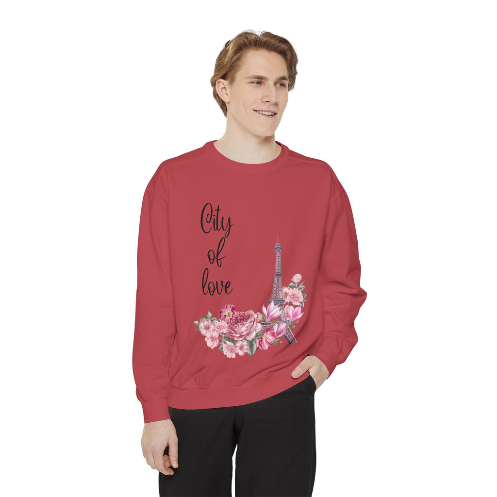 Paris, City of Love Floral Sweatshirt