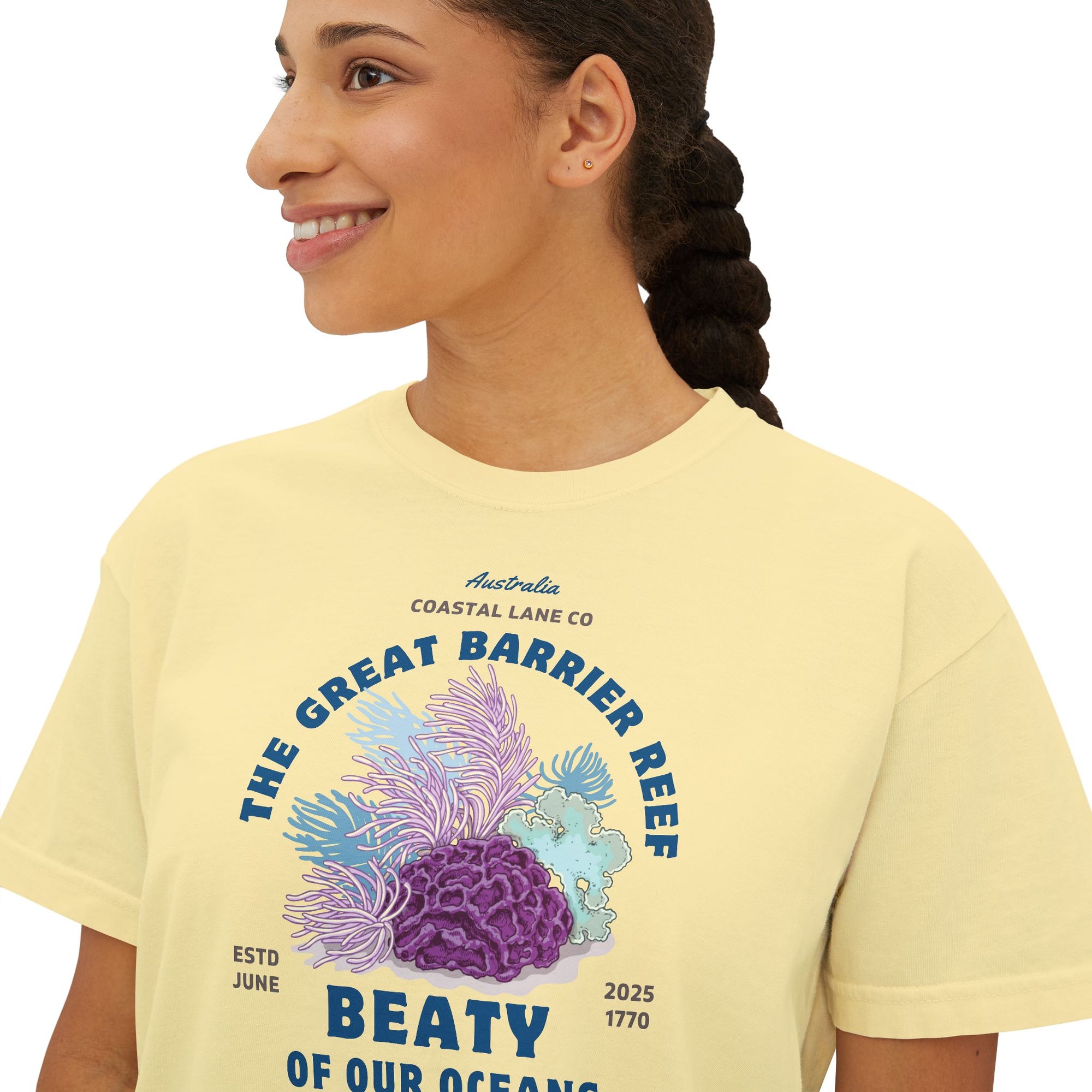 Women's Boxy Tee Celebrating the Great Barrier Reef
