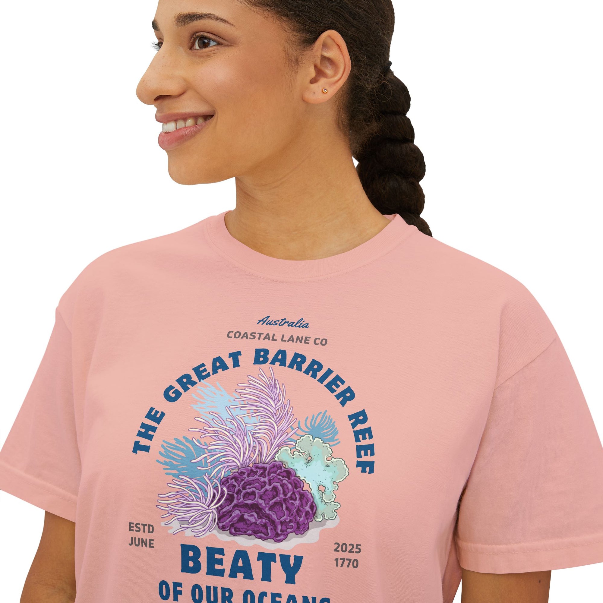 Women's Boxy Tee Celebrating the Great Barrier Reef