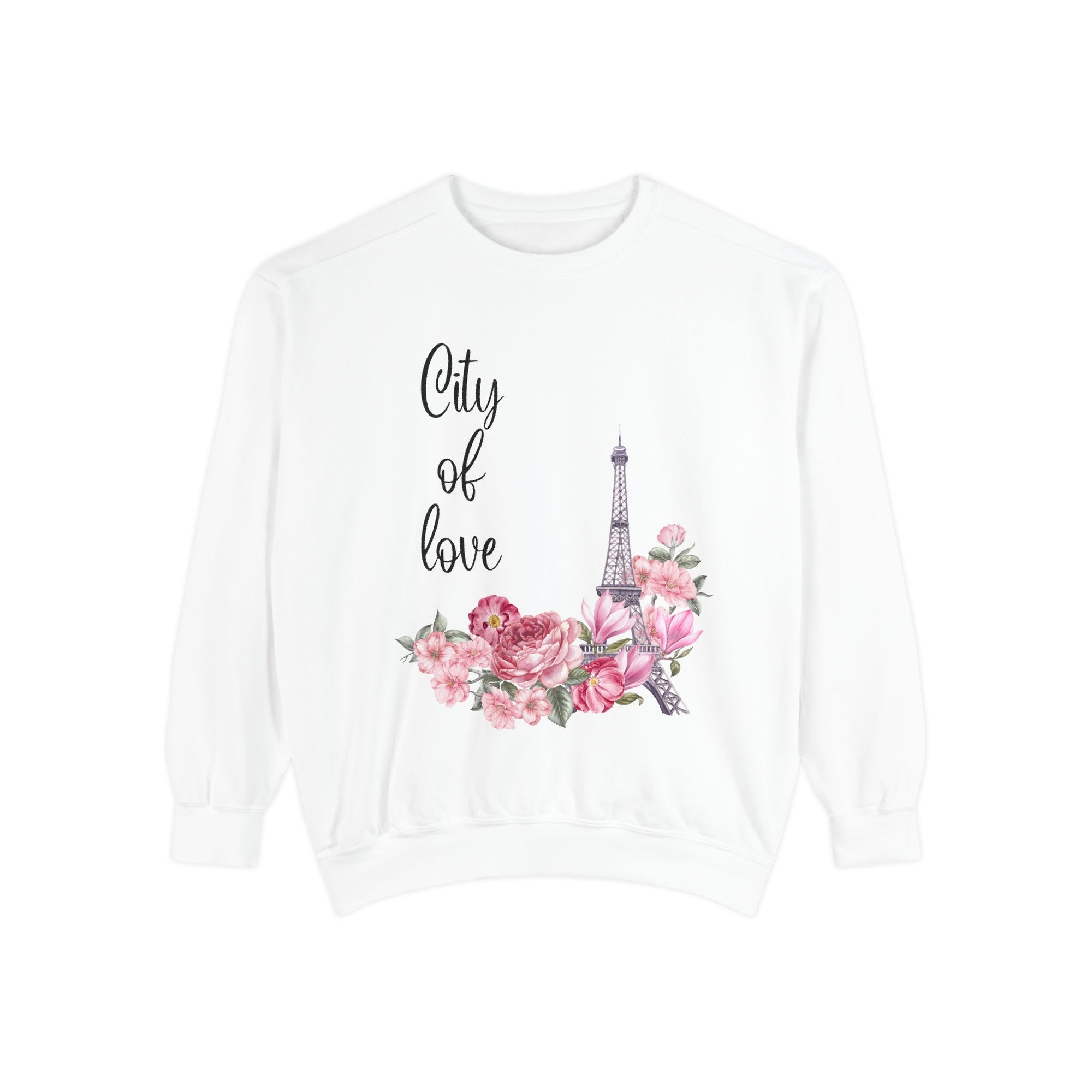 Paris, City of Love Floral Sweatshirt