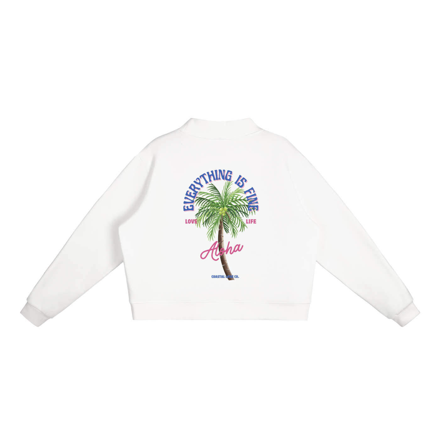 Essential Fleece Mock-Neck Crew Sweatshirt